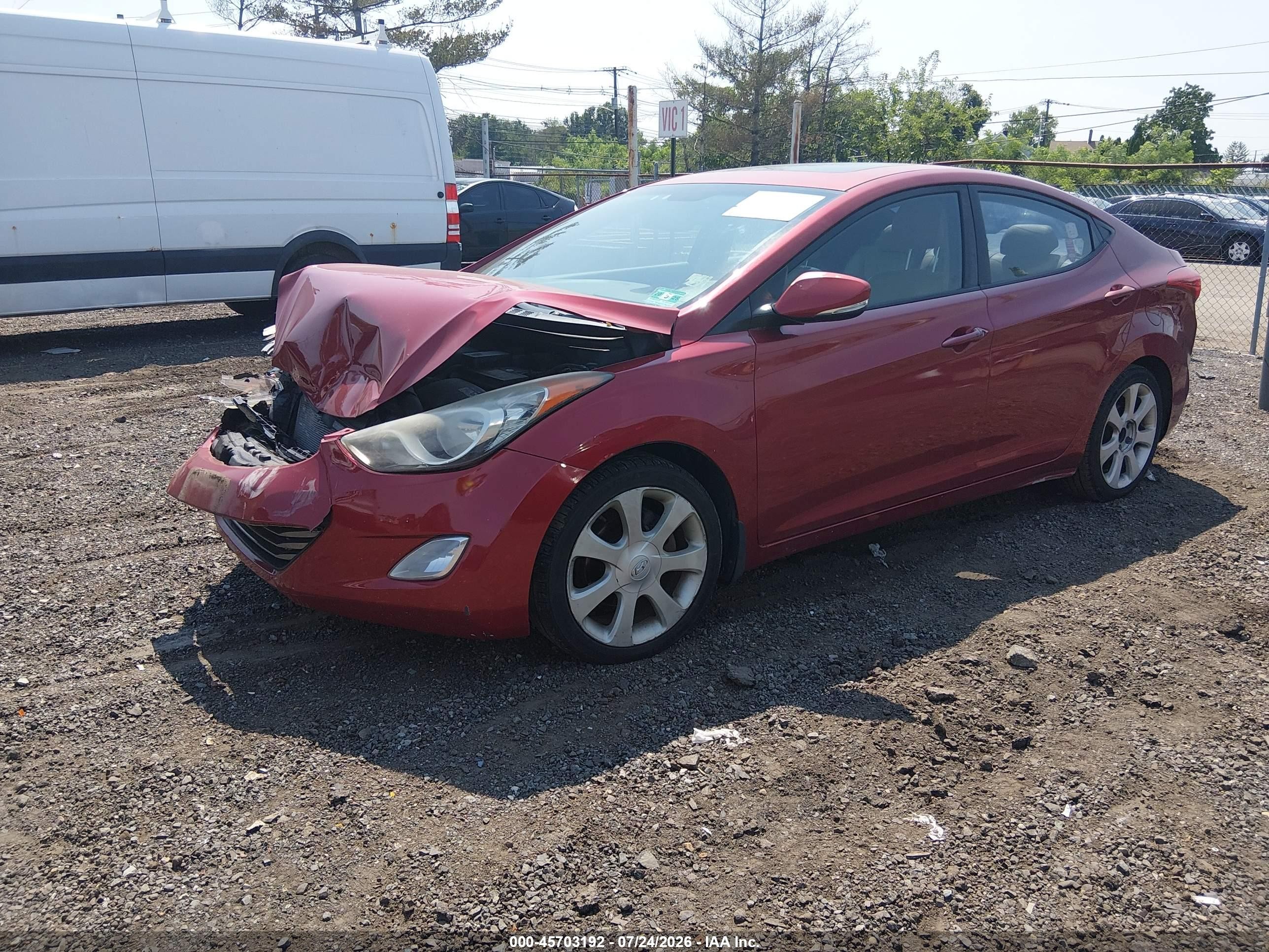 2012 Hyundai Elantra Limited (ulsan Plant) Red vin: KMHDH4AE1CU407393