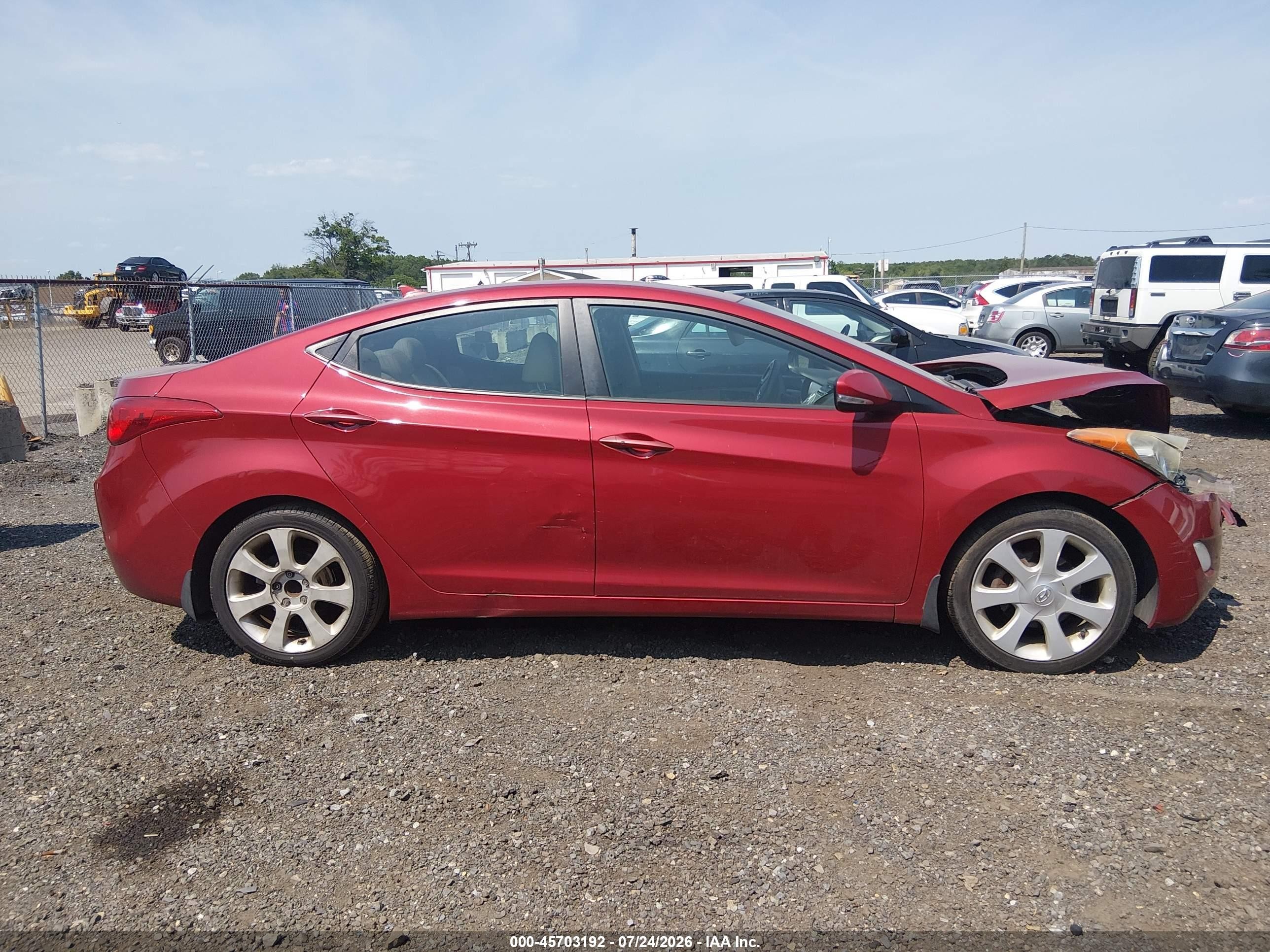 2012 Hyundai Elantra Limited (ulsan Plant) Red vin: KMHDH4AE1CU407393