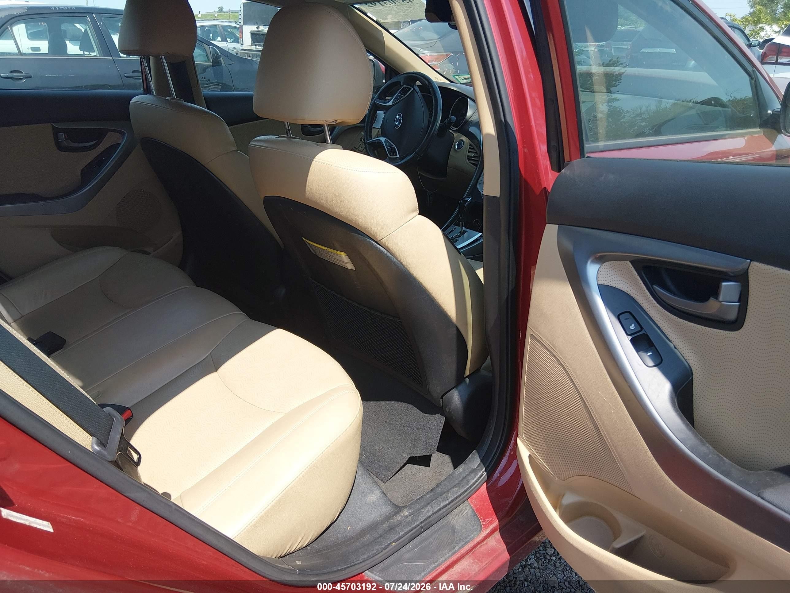 2012 Hyundai Elantra Limited (ulsan Plant) Red vin: KMHDH4AE1CU407393