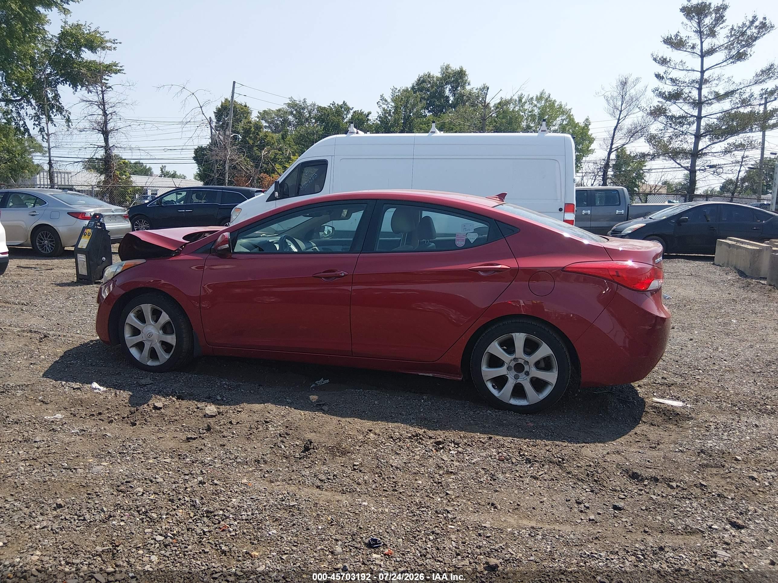 2012 Hyundai Elantra Limited (ulsan Plant) Red vin: KMHDH4AE1CU407393
