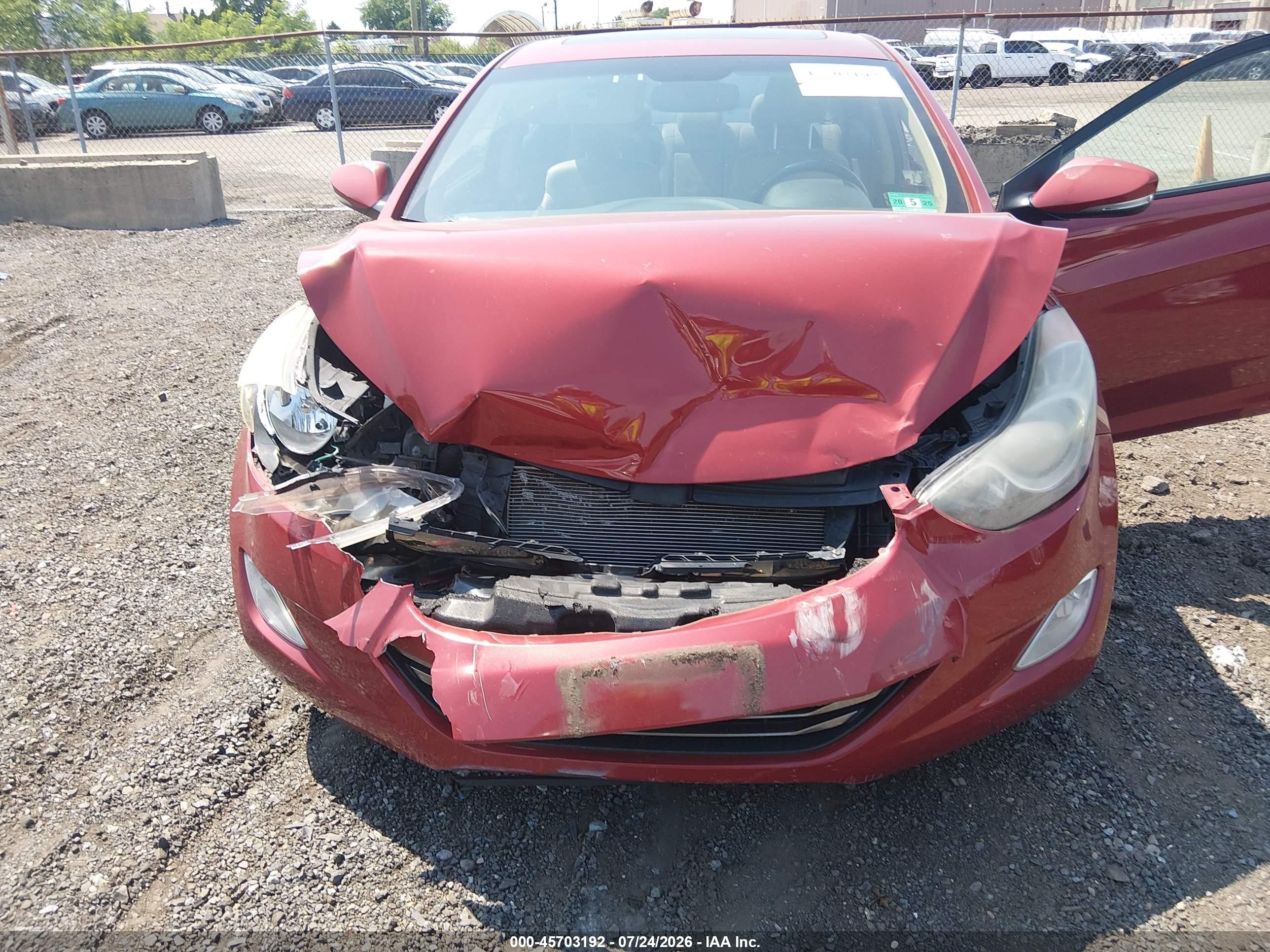 2012 Hyundai Elantra Limited (ulsan Plant) Red vin: KMHDH4AE1CU407393