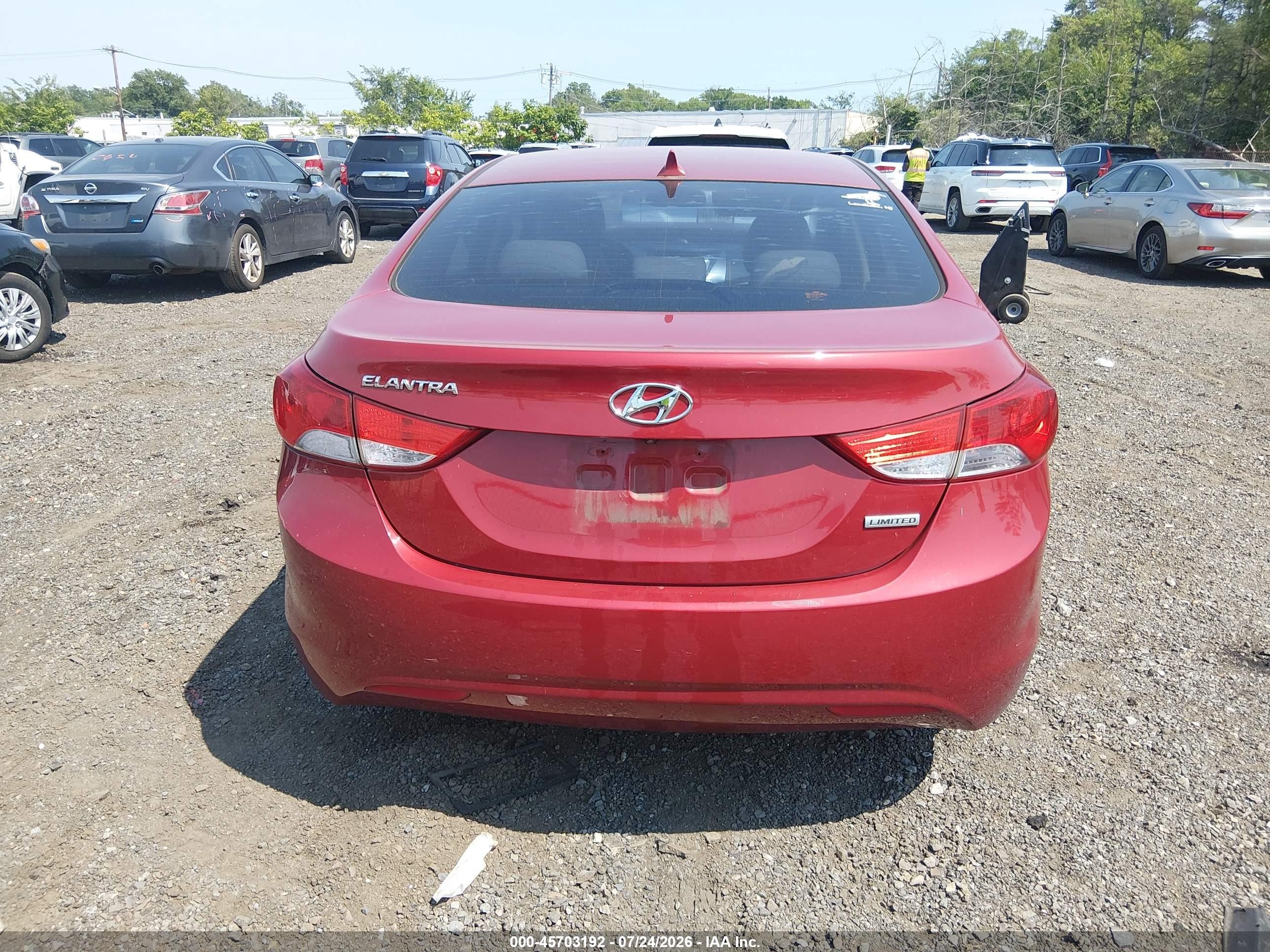 2012 Hyundai Elantra Limited (ulsan Plant) Red vin: KMHDH4AE1CU407393