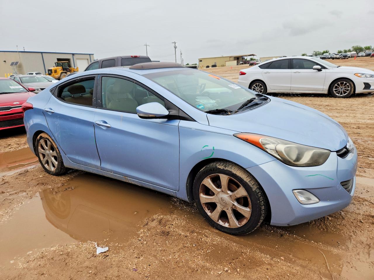 2012 Hyundai Elantra Limited Blue vin: KMHDH4AE1CU492302