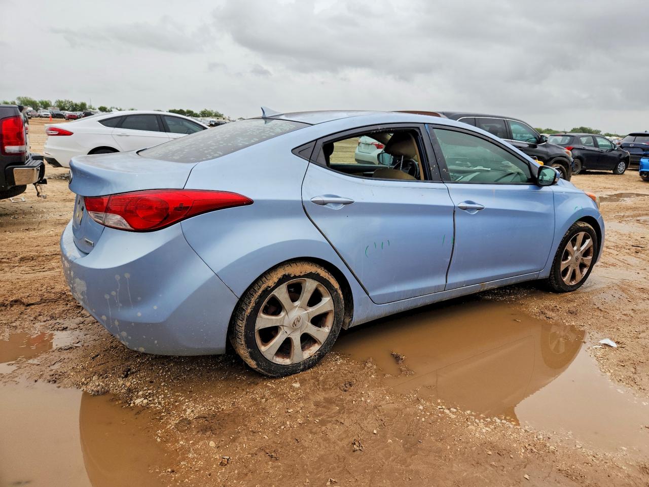 2012 Hyundai Elantra Limited Blue vin: KMHDH4AE1CU492302