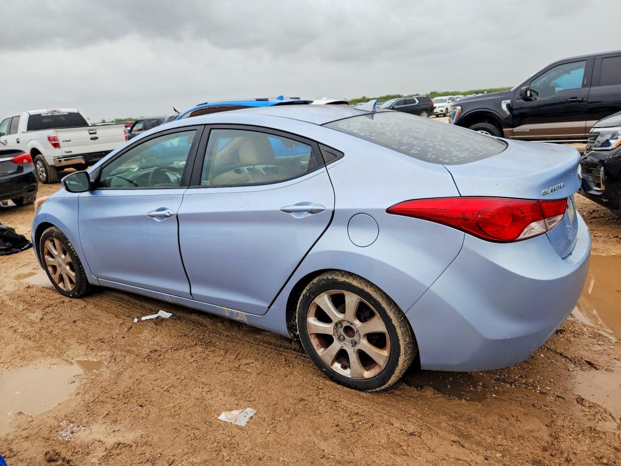 2012 Hyundai Elantra Limited Blue vin: KMHDH4AE1CU492302