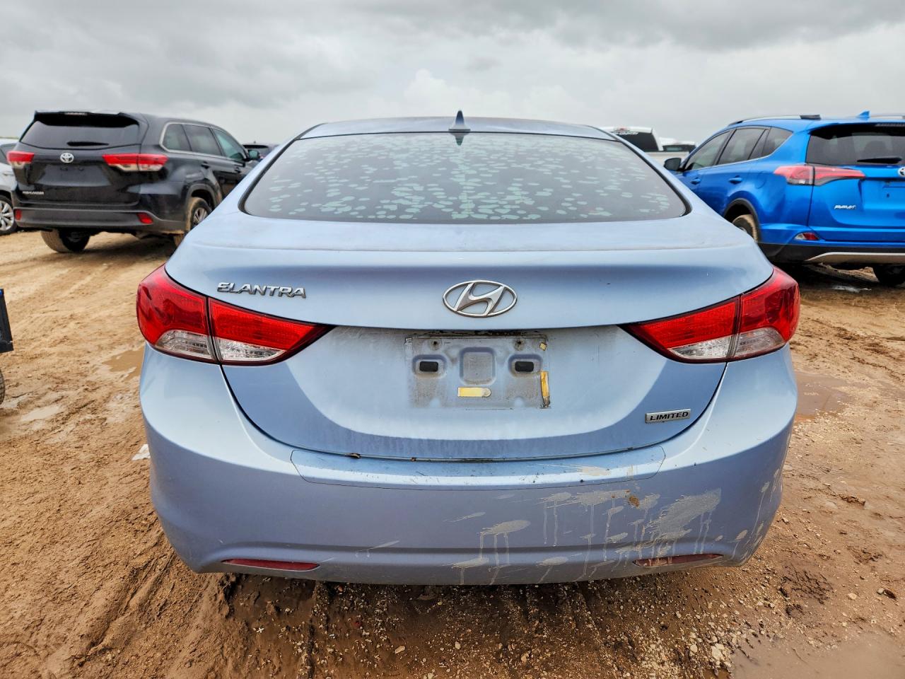 2012 Hyundai Elantra Limited Blue vin: KMHDH4AE1CU492302