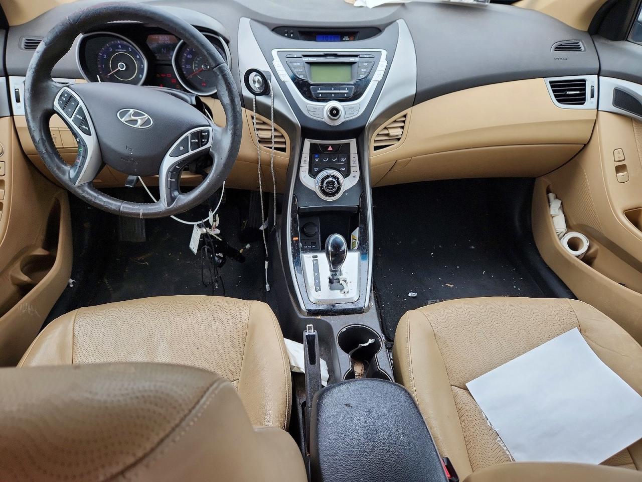 2012 Hyundai Elantra Limited Blue vin: KMHDH4AE1CU492302