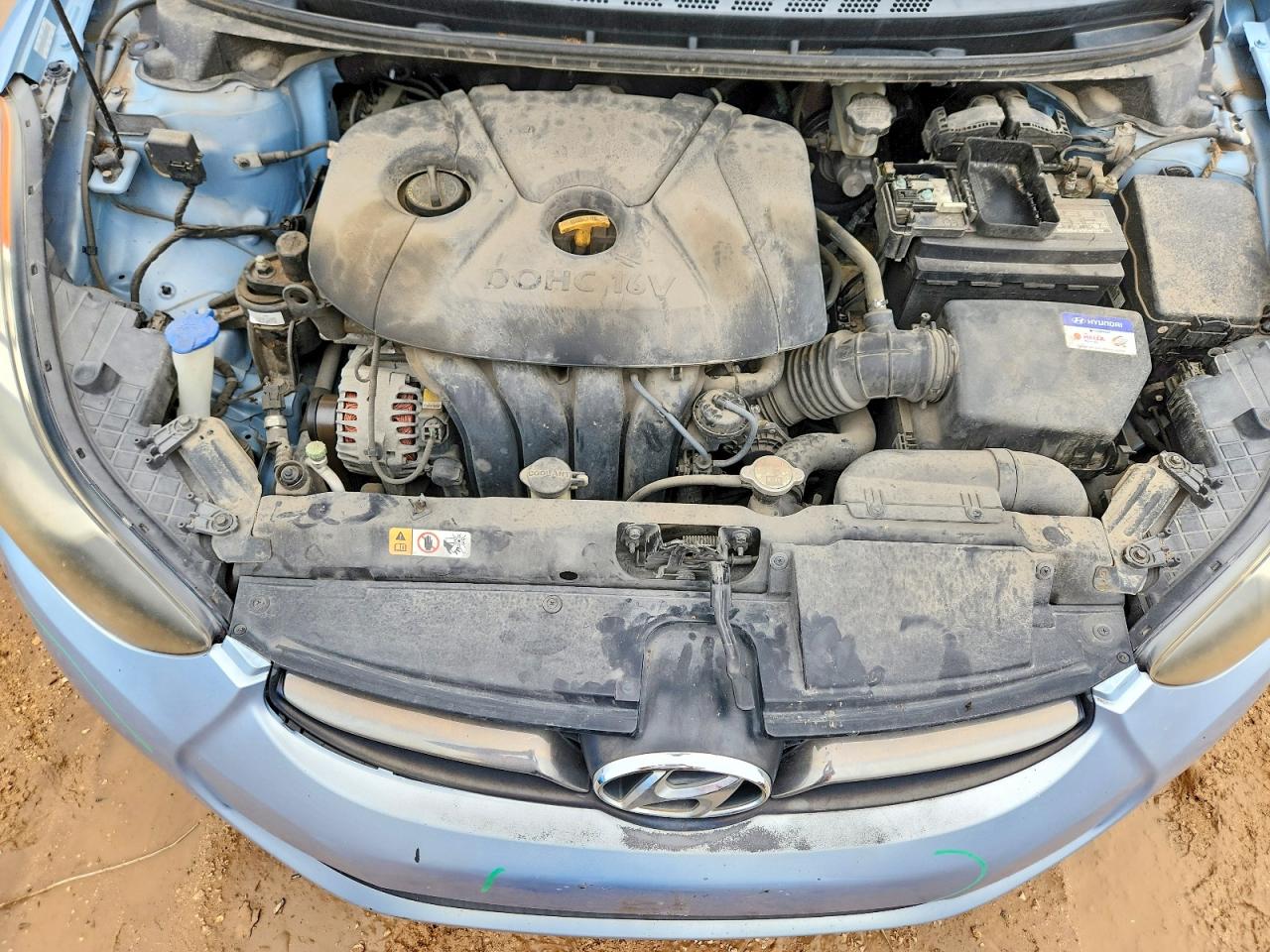 2012 Hyundai Elantra Limited Blue vin: KMHDH4AE1CU492302