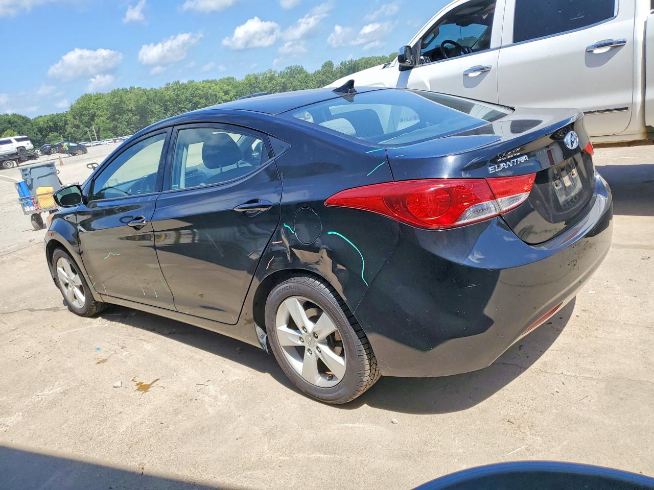 2013 Hyundai Elantra Gls Black vin: KMHDH4AE1DU020893