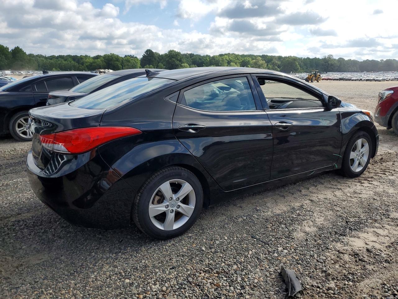 2013 Hyundai Elantra Gls Black vin: KMHDH4AE1DU020893