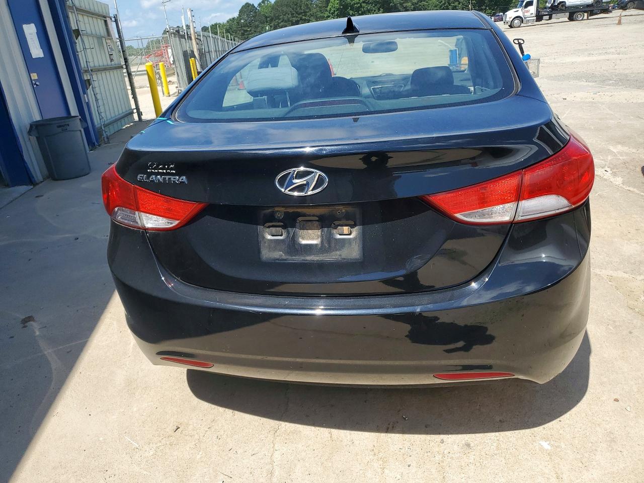 2013 Hyundai Elantra Gls Black vin: KMHDH4AE1DU020893