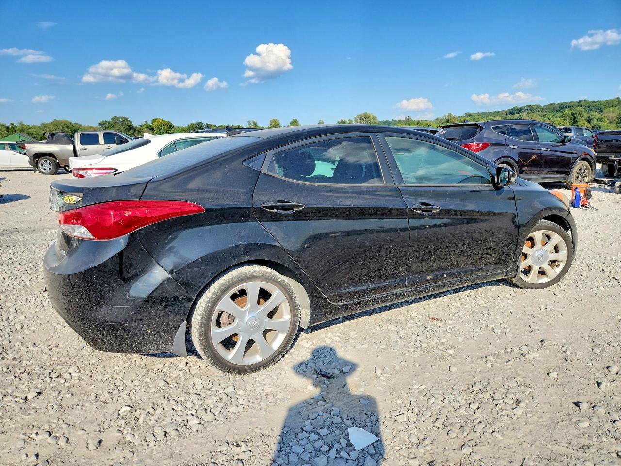 2013 Hyundai Elantra Limited Charcoal vin: KMHDH4AE1DU486615