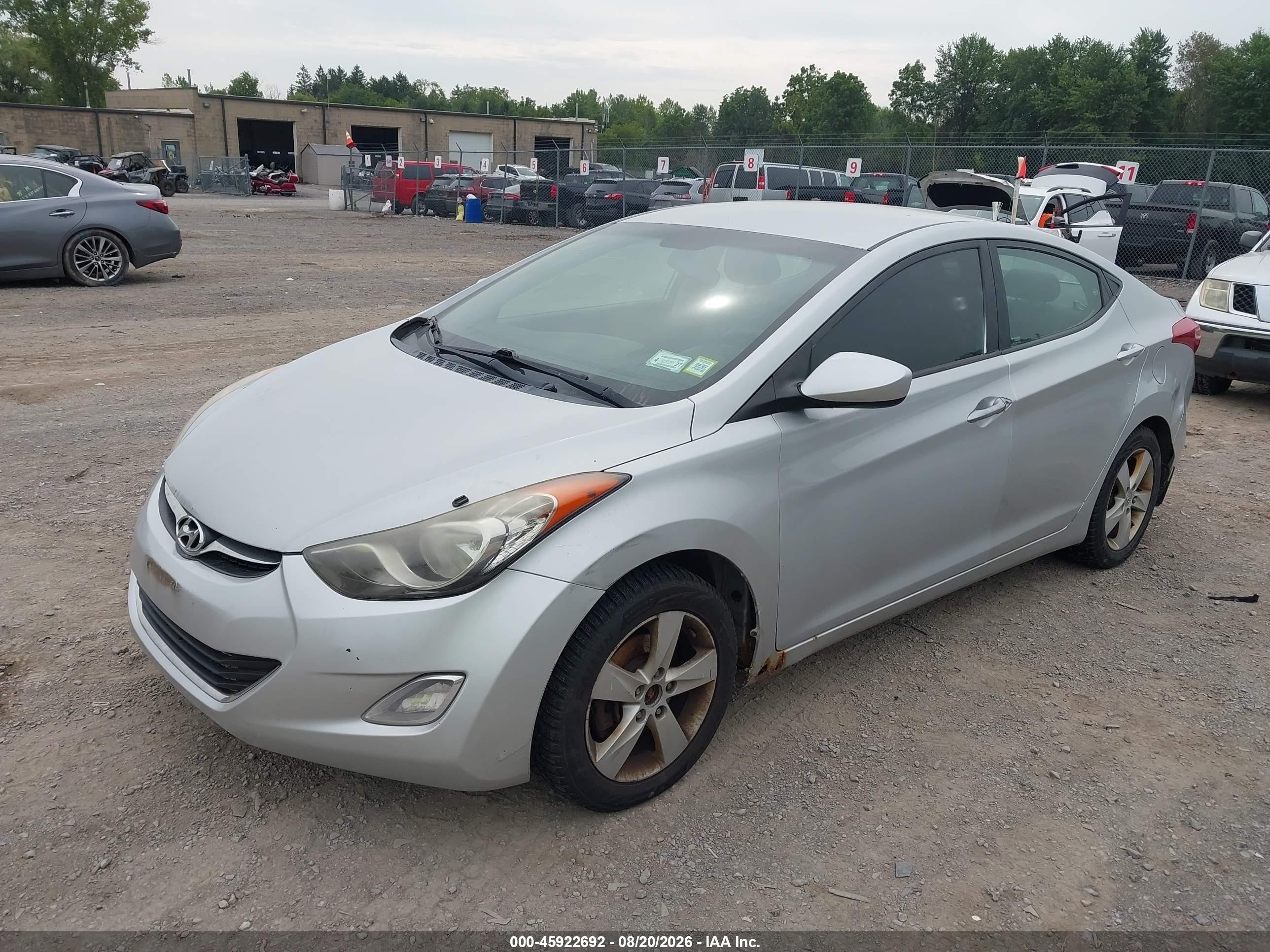 2013 Hyundai Elantra Gls Silver vin: KMHDH4AE1DU499297
