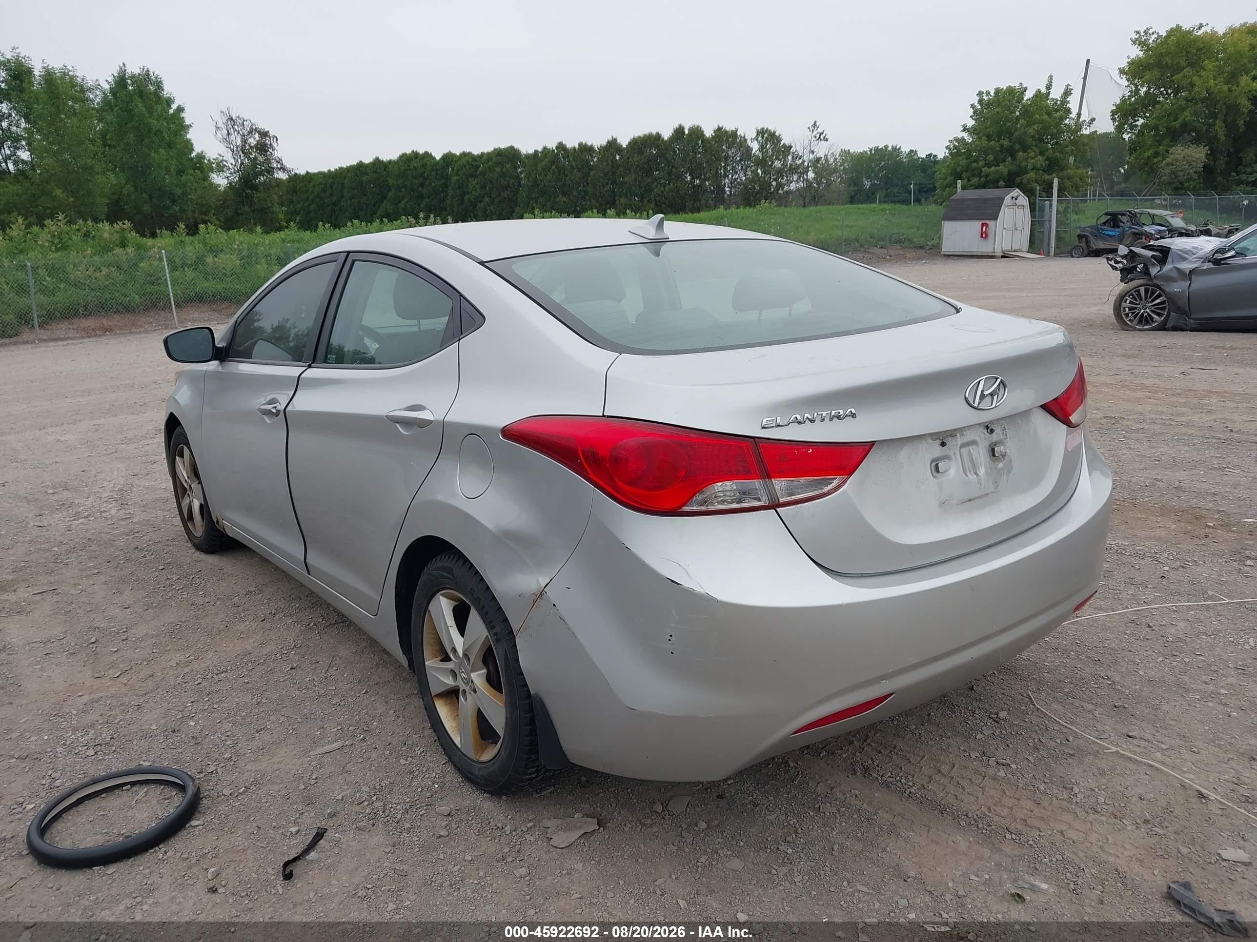 2013 Hyundai Elantra Gls Silver vin: KMHDH4AE1DU499297