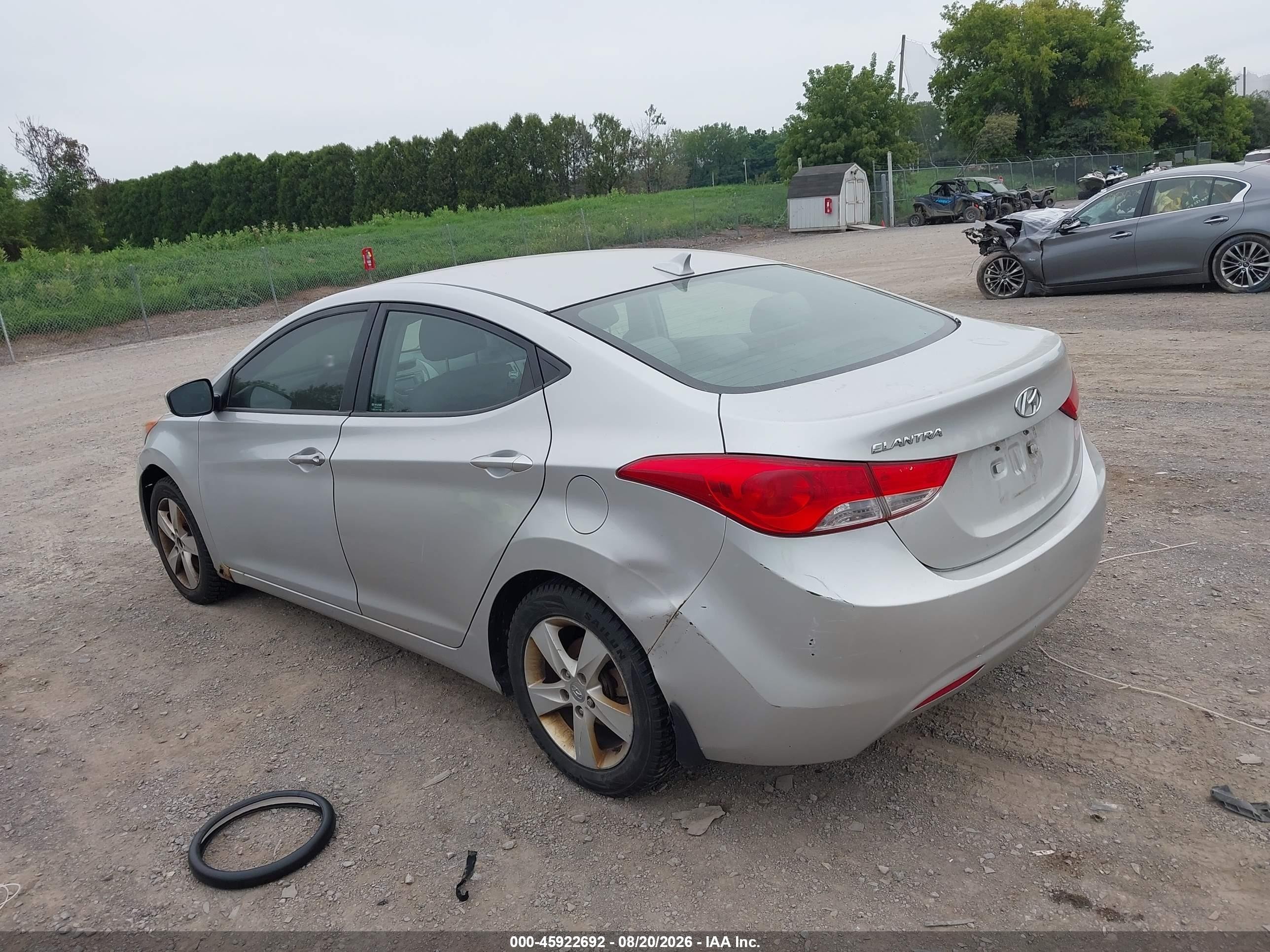 2013 Hyundai Elantra Gls Silver vin: KMHDH4AE1DU499297