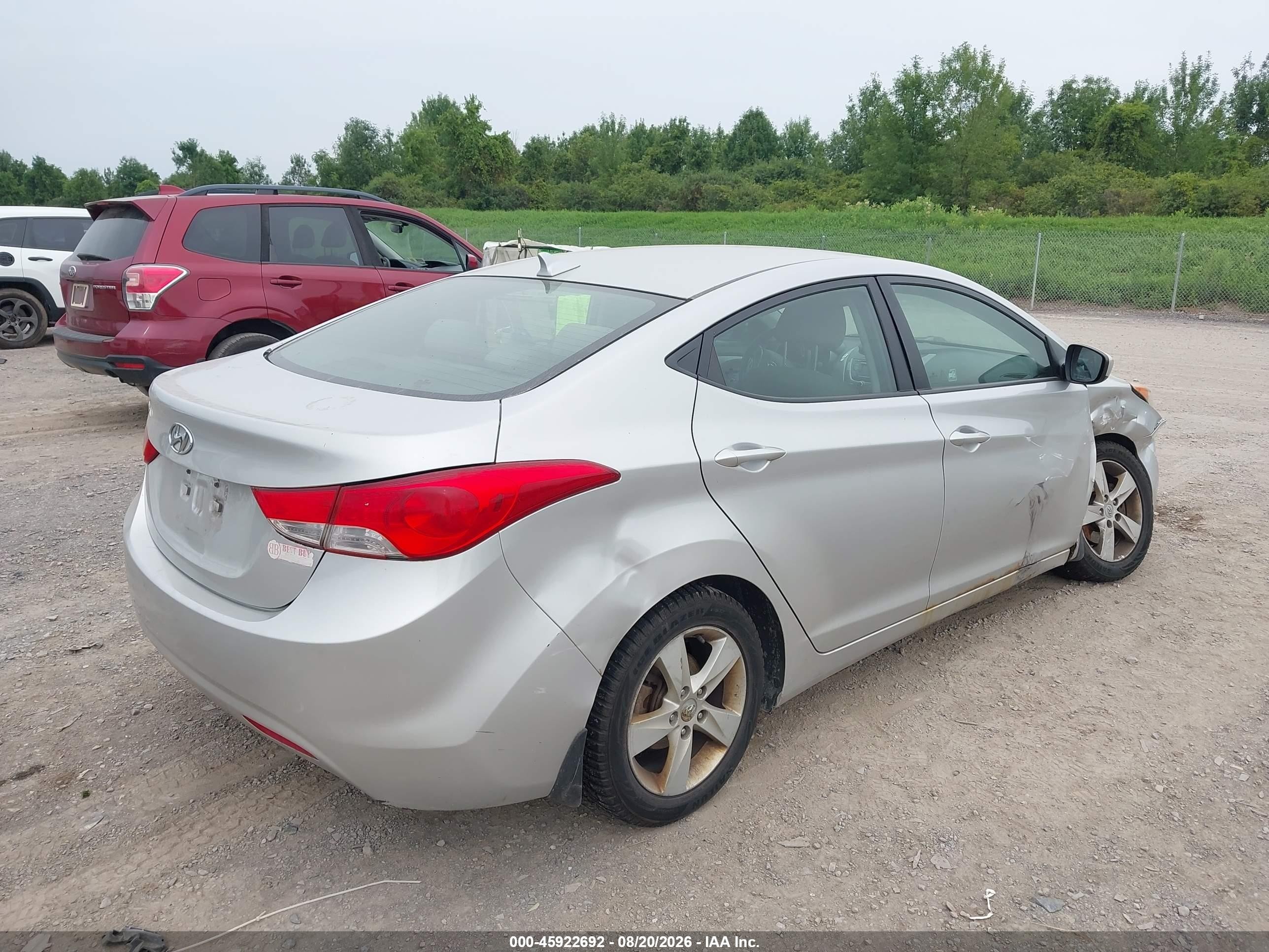 2013 Hyundai Elantra Gls Silver vin: KMHDH4AE1DU499297