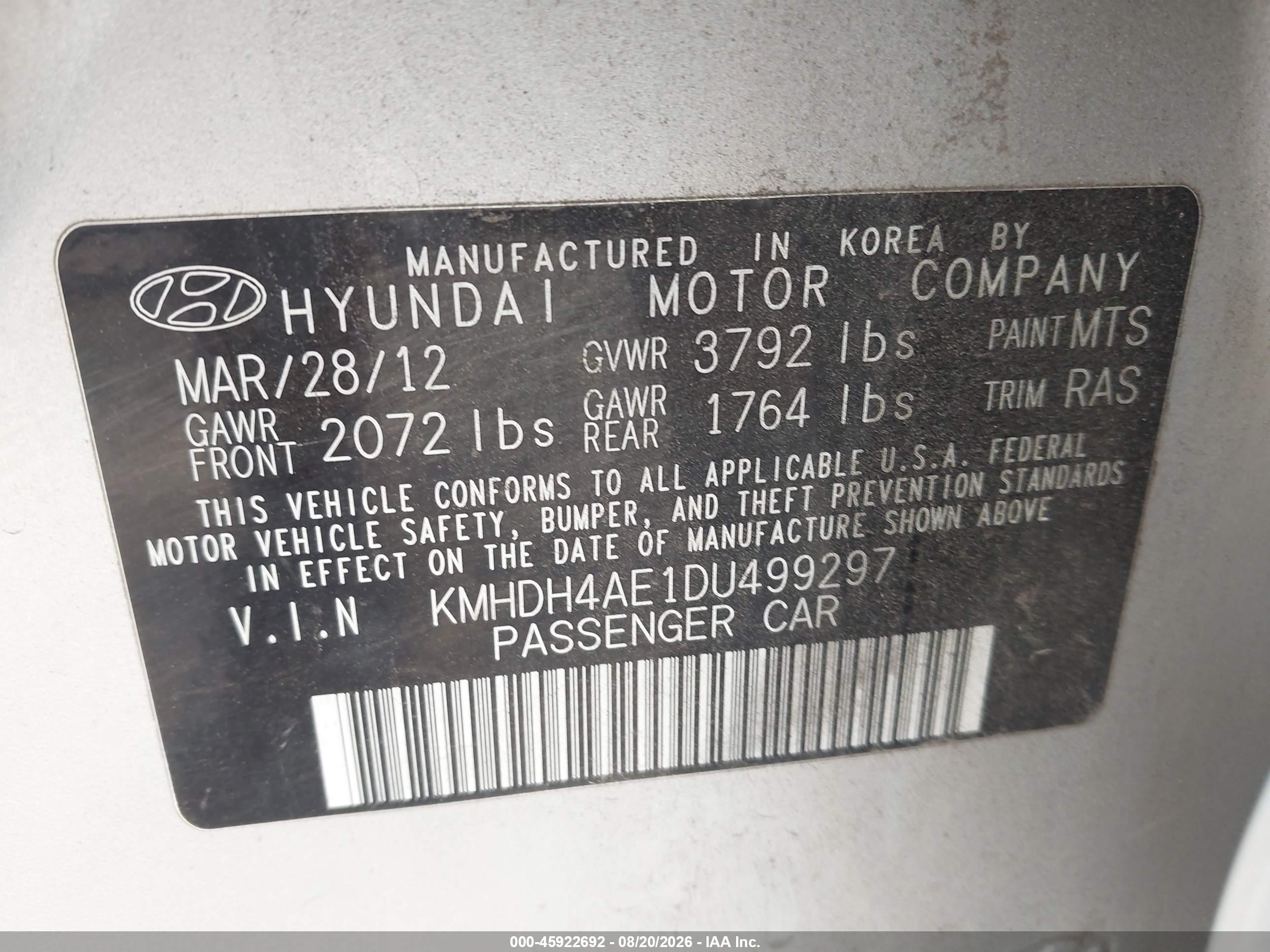 2013 Hyundai Elantra Gls Silver vin: KMHDH4AE1DU499297