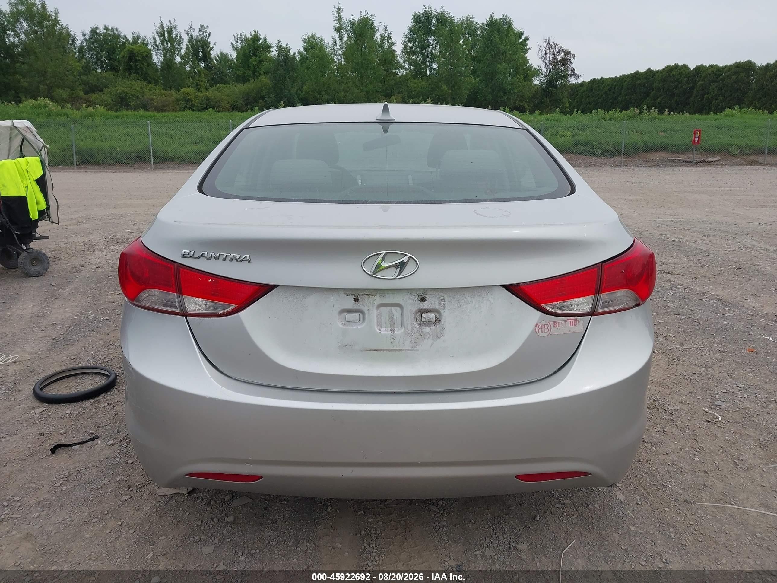 2013 Hyundai Elantra Gls Silver vin: KMHDH4AE1DU499297