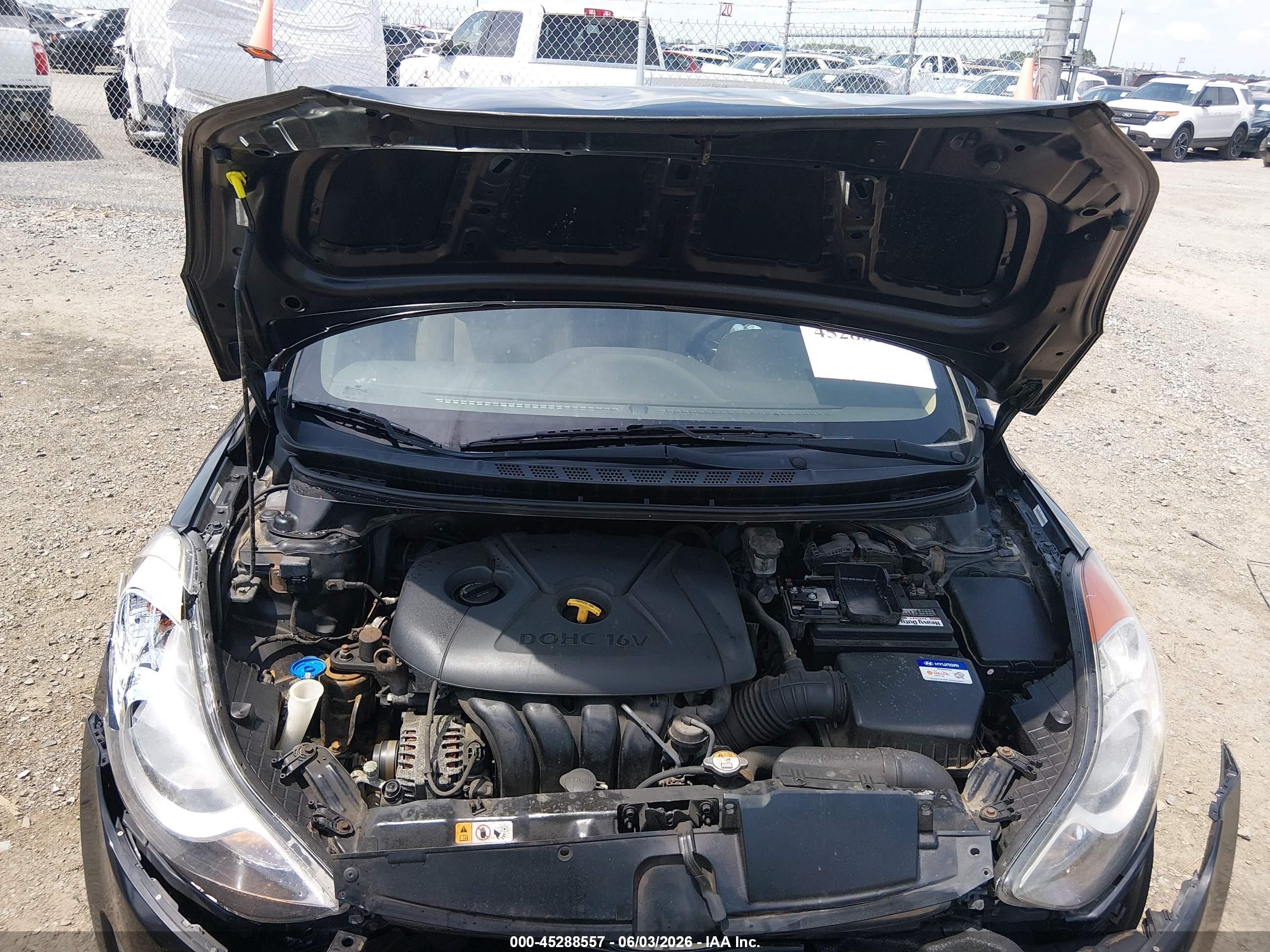 2013 Hyundai Elantra Limited Black vin: KMHDH4AE1DU503395