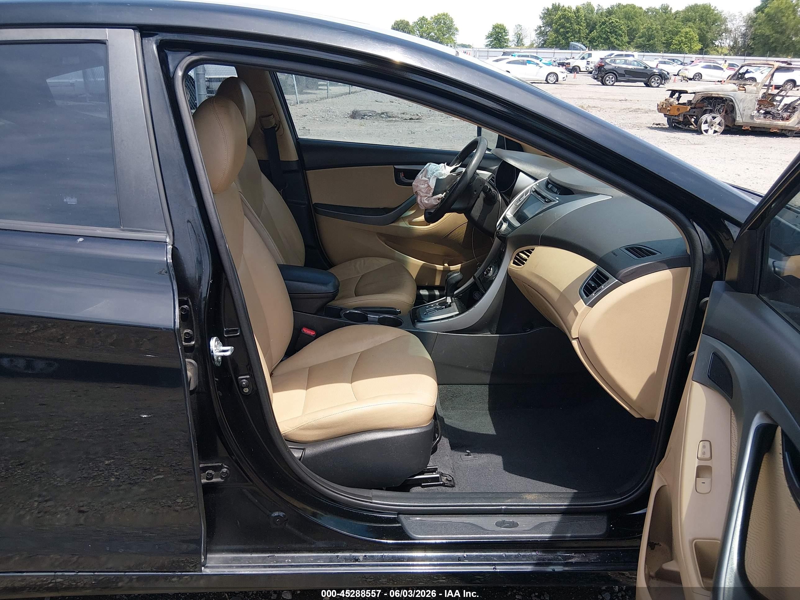 2013 Hyundai Elantra Limited Black vin: KMHDH4AE1DU503395