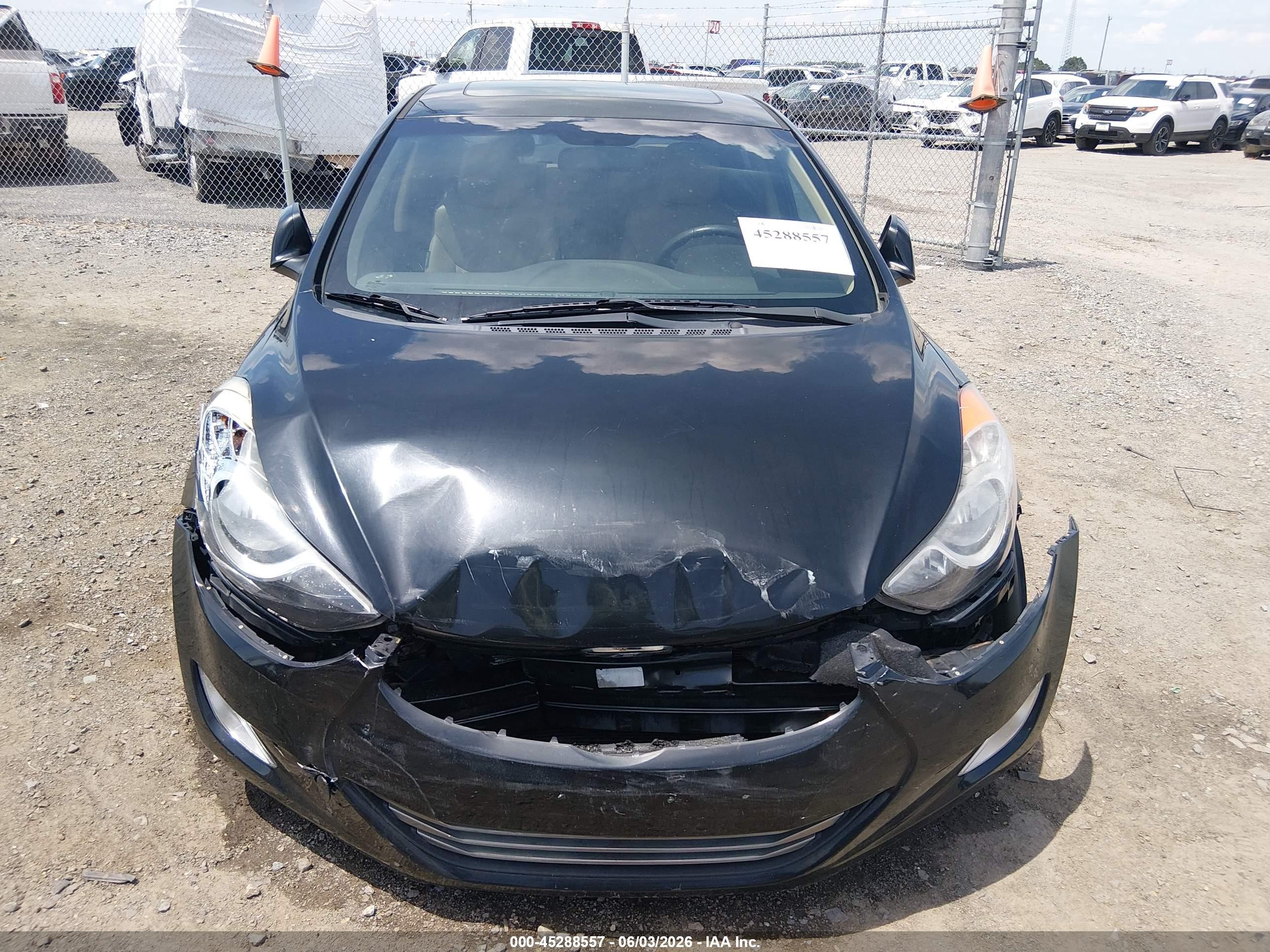 2013 Hyundai Elantra Limited Black vin: KMHDH4AE1DU503395