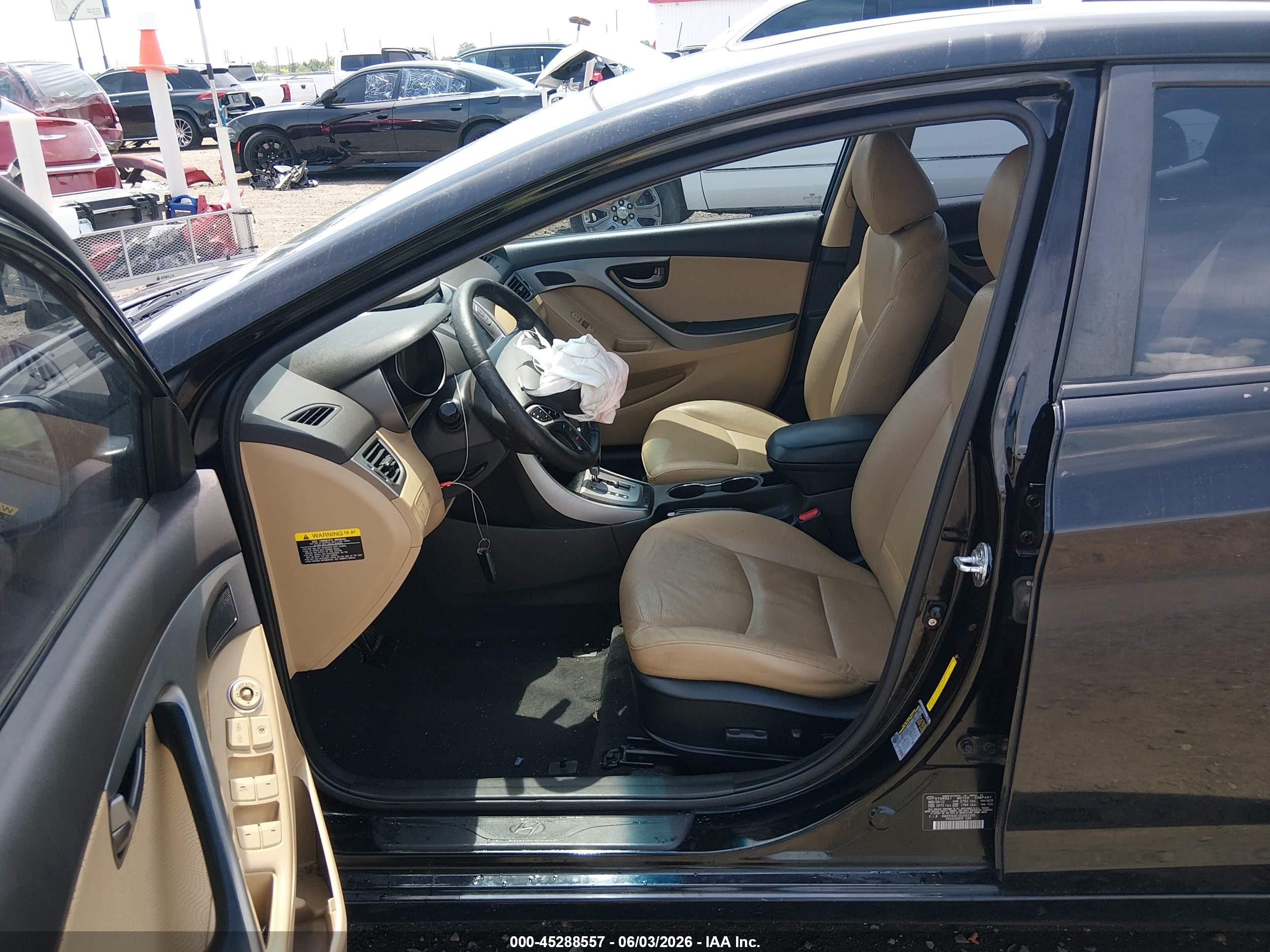 2013 Hyundai Elantra Limited Black vin: KMHDH4AE1DU503395