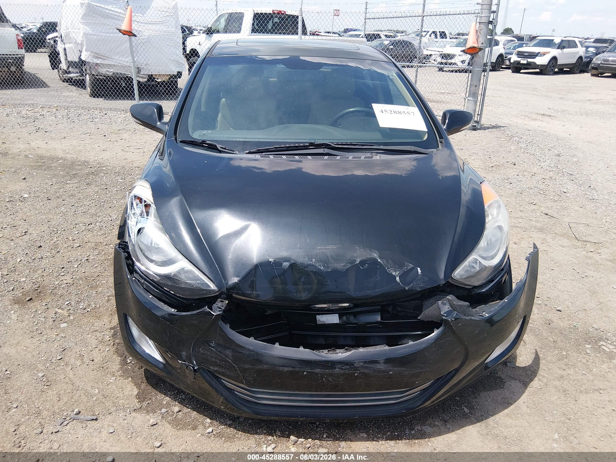2013 Hyundai Elantra Limited Black vin: KMHDH4AE1DU503395