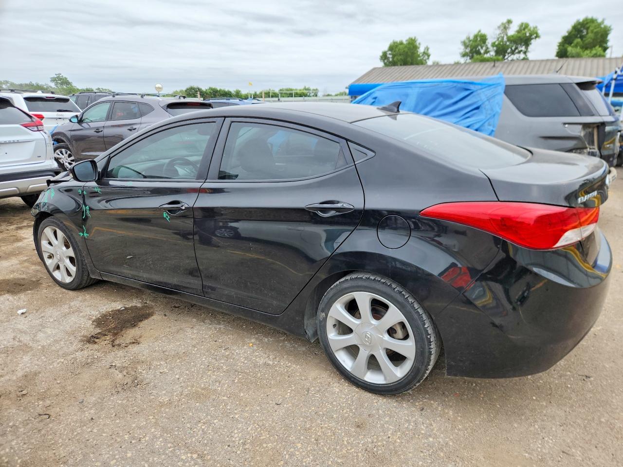 2013 Hyundai Elantra Limited Black vin: KMHDH4AE1DU504899