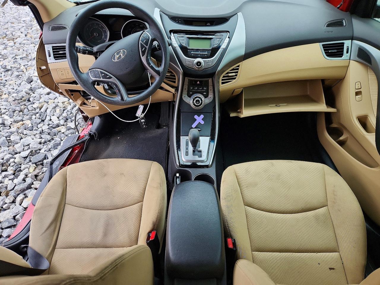 2013 Hyundai Elantra Gls Red vin: KMHDH4AE1DU515336