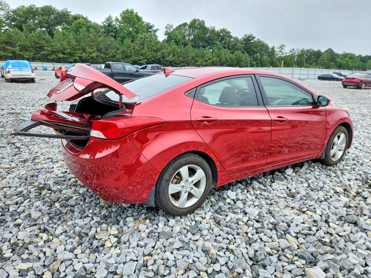 2013 Hyundai Elantra Gls Red vin: KMHDH4AE1DU515336