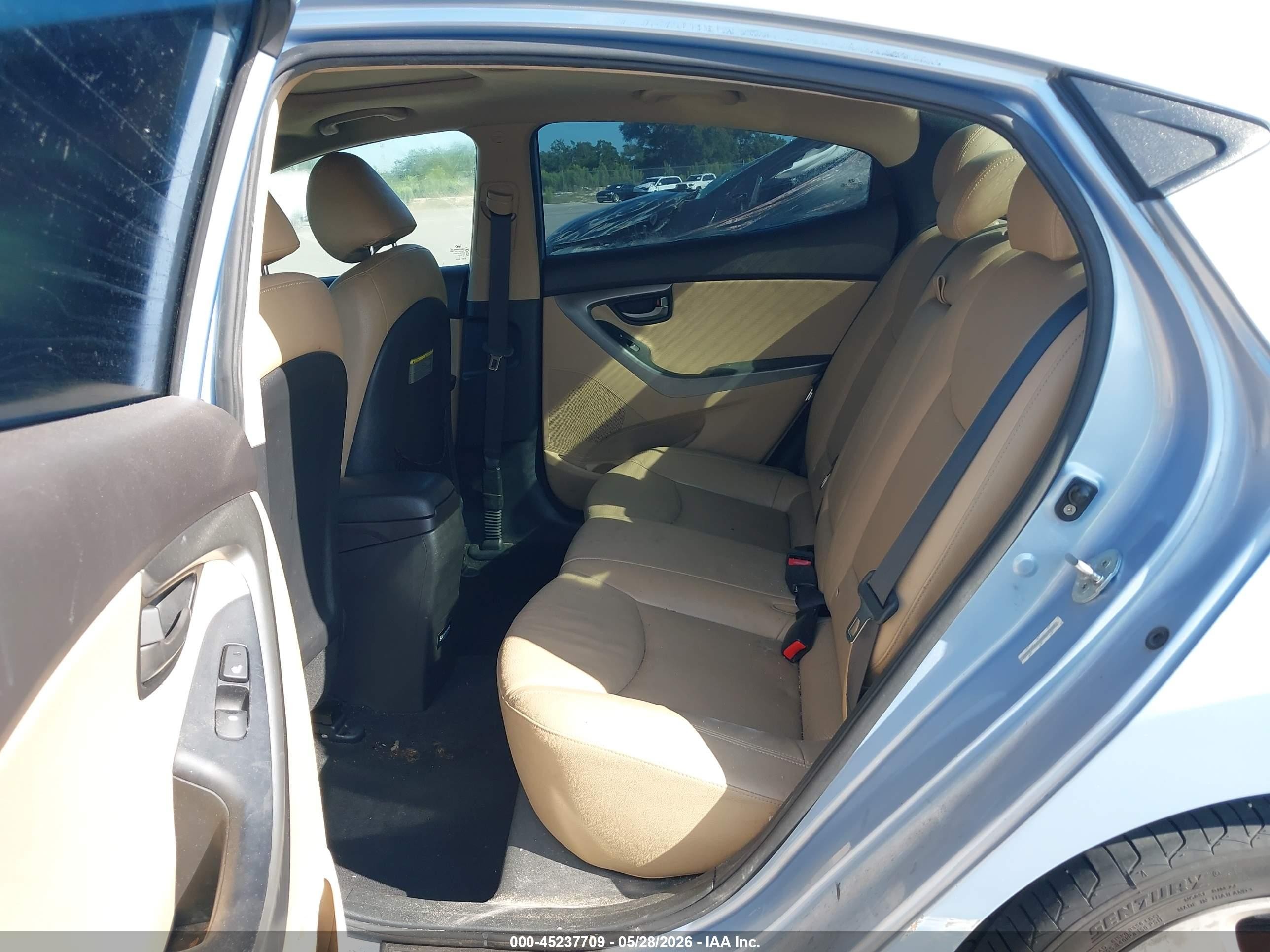 2013 Hyundai Elantra Limited Light Blue vin: KMHDH4AE1DU517992