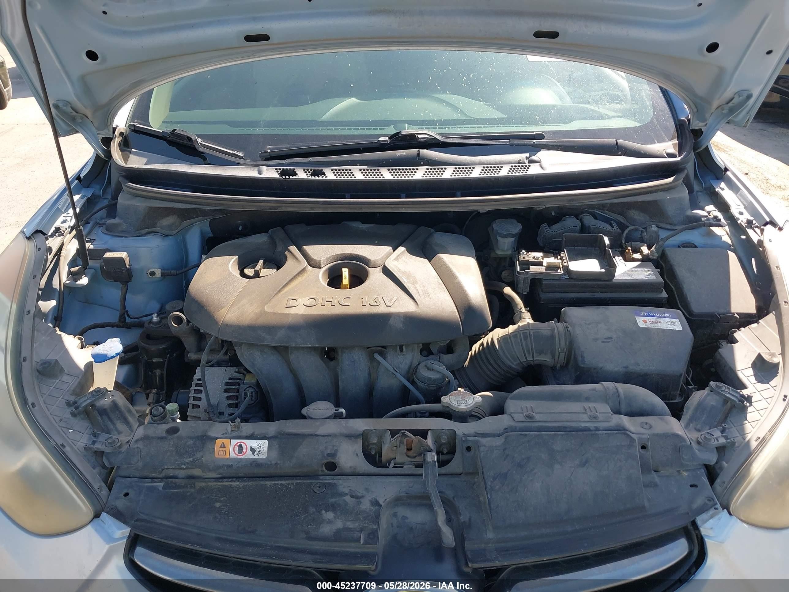2013 Hyundai Elantra Limited Light Blue vin: KMHDH4AE1DU517992