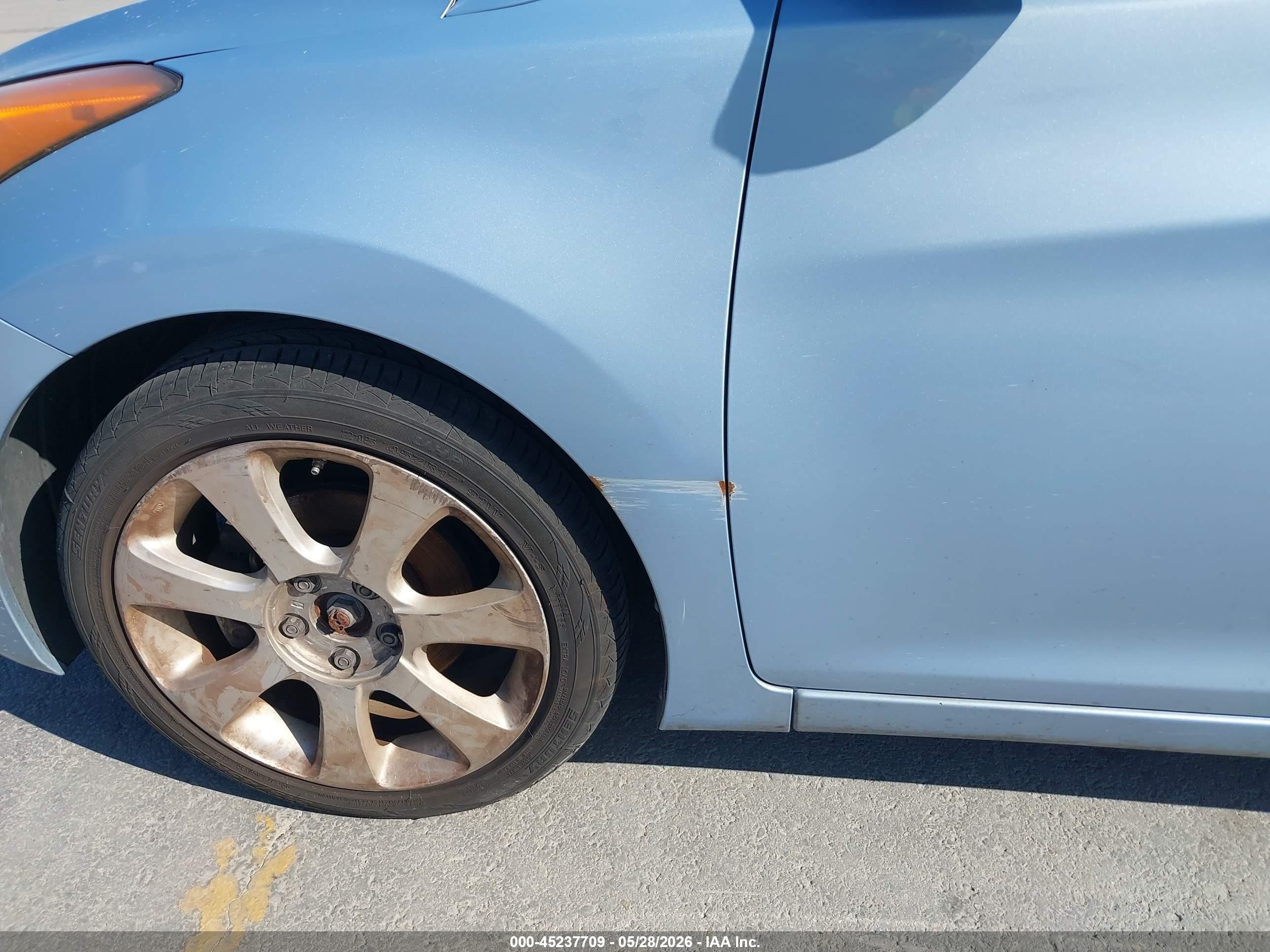 2013 Hyundai Elantra Limited Light Blue vin: KMHDH4AE1DU517992