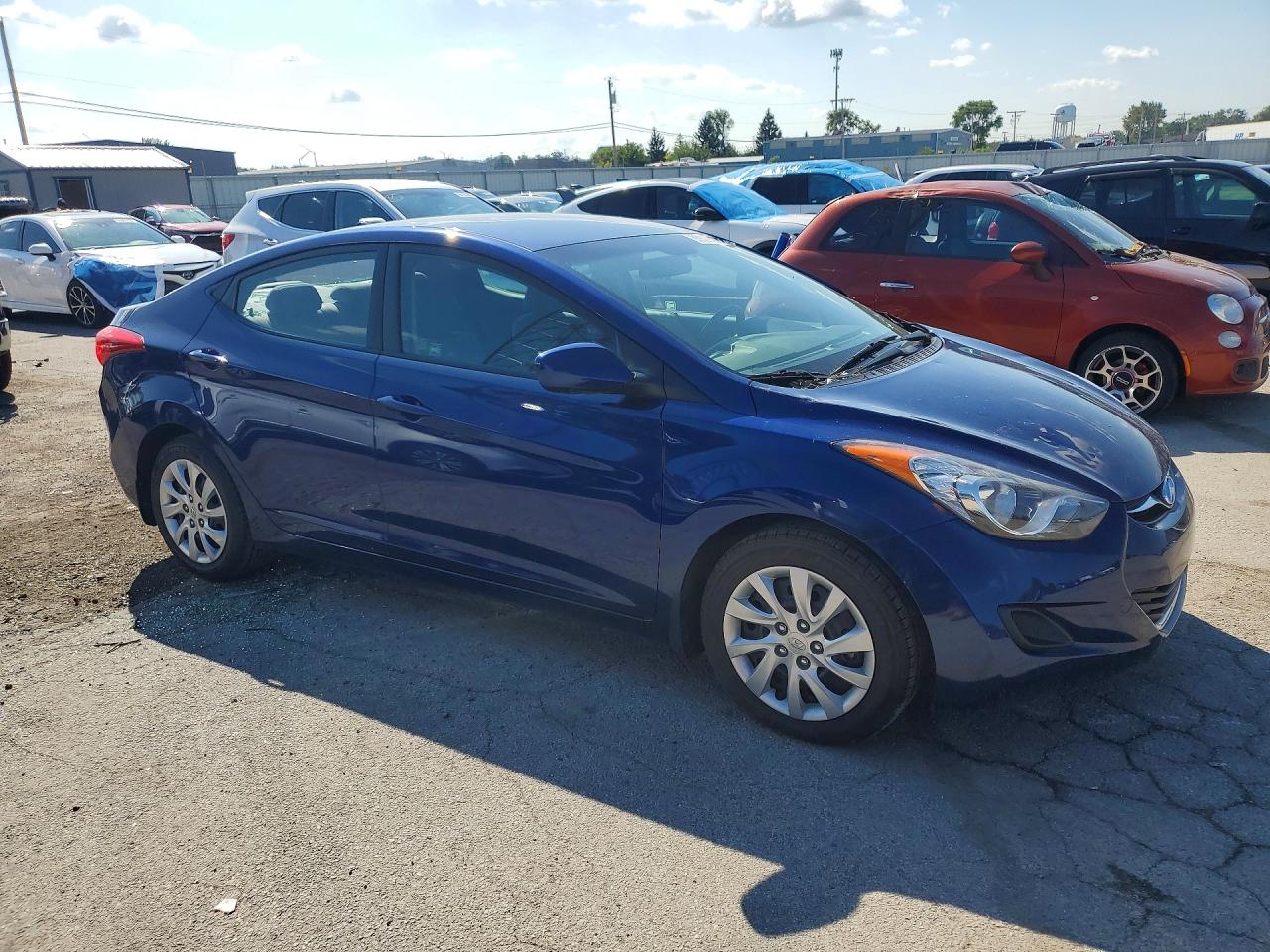 2013 Hyundai Elantra Gls Синий vin: KMHDH4AE1DU519757