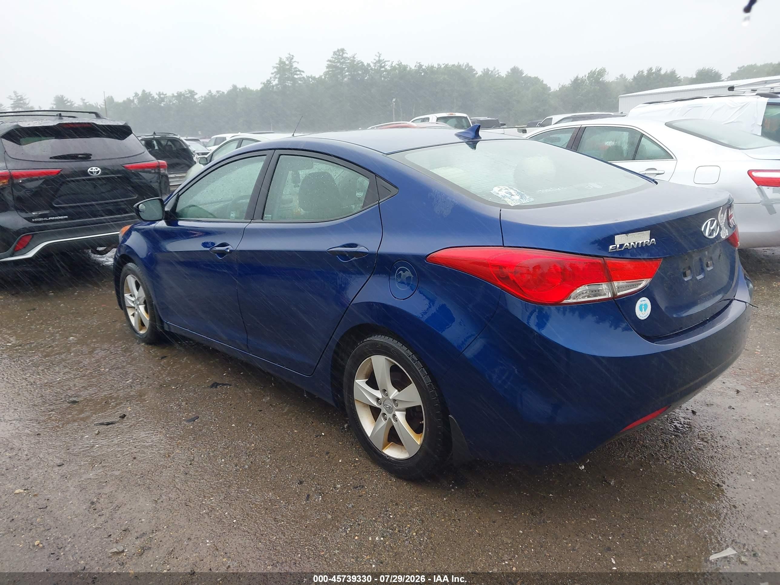 2013 Hyundai Elantra Gls Blue vin: KMHDH4AE1DU537482