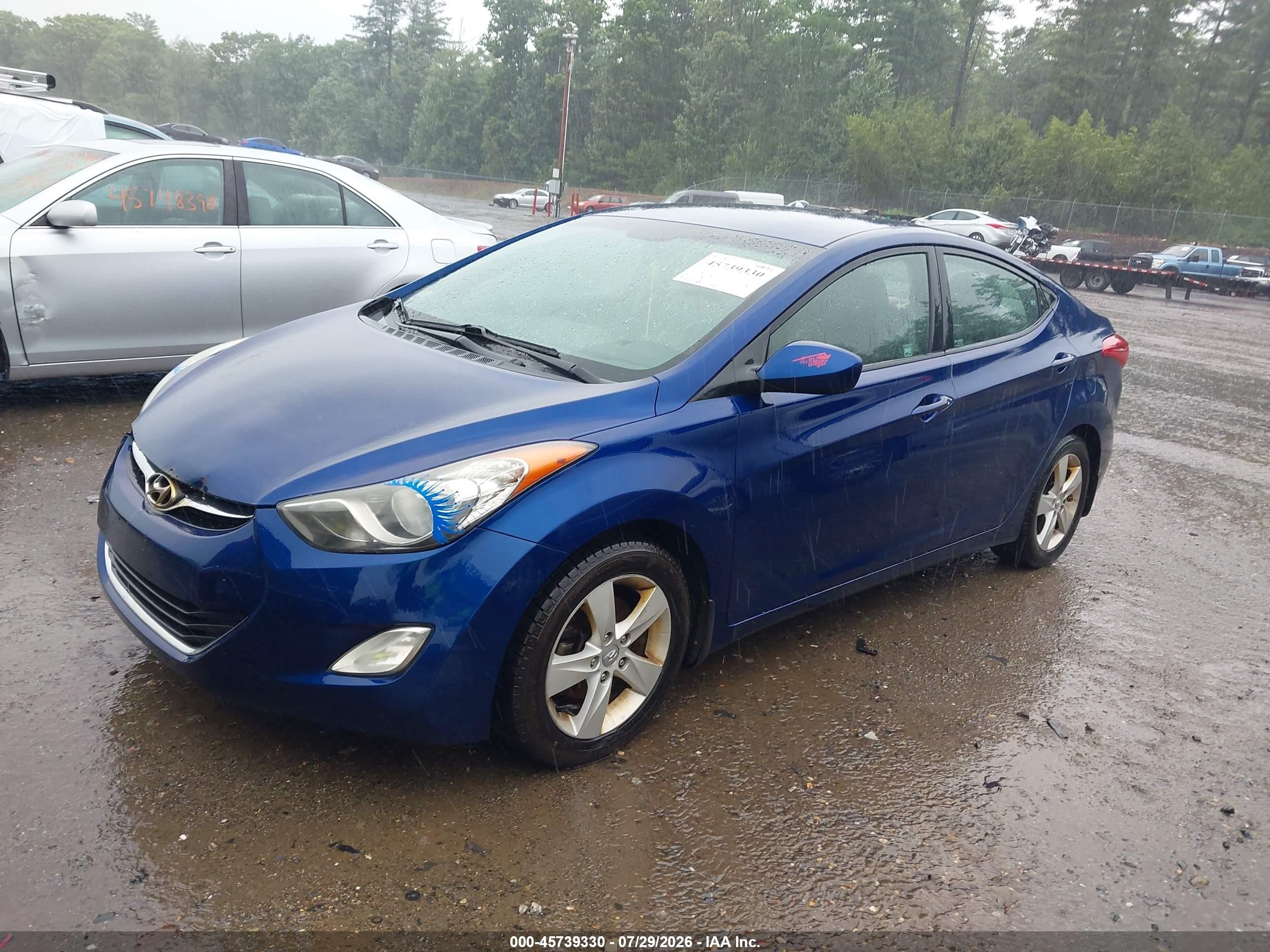 2013 Hyundai Elantra Gls Blue vin: KMHDH4AE1DU537482
