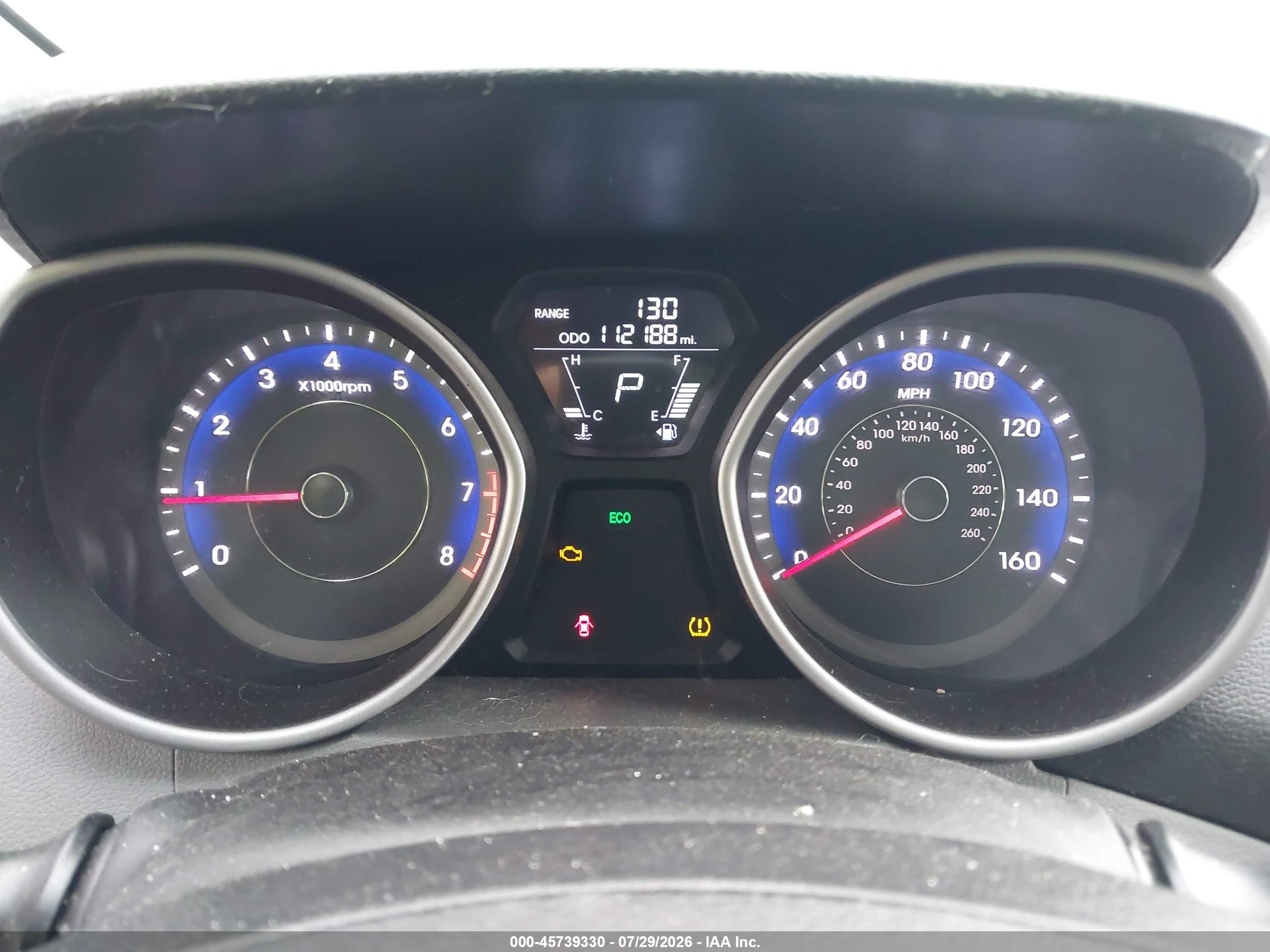 2013 Hyundai Elantra Gls Blue vin: KMHDH4AE1DU537482