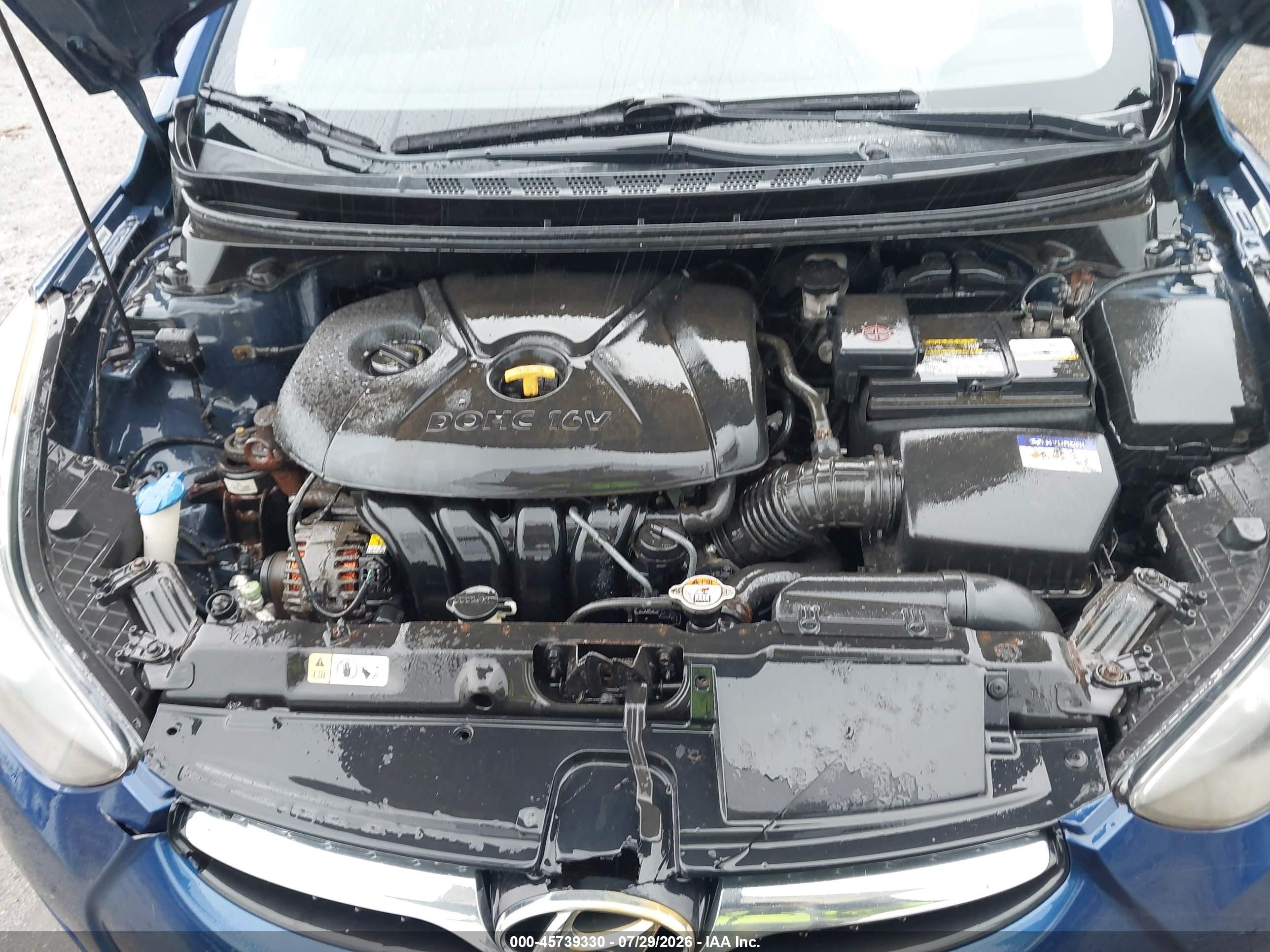 2013 Hyundai Elantra Gls Blue vin: KMHDH4AE1DU537482