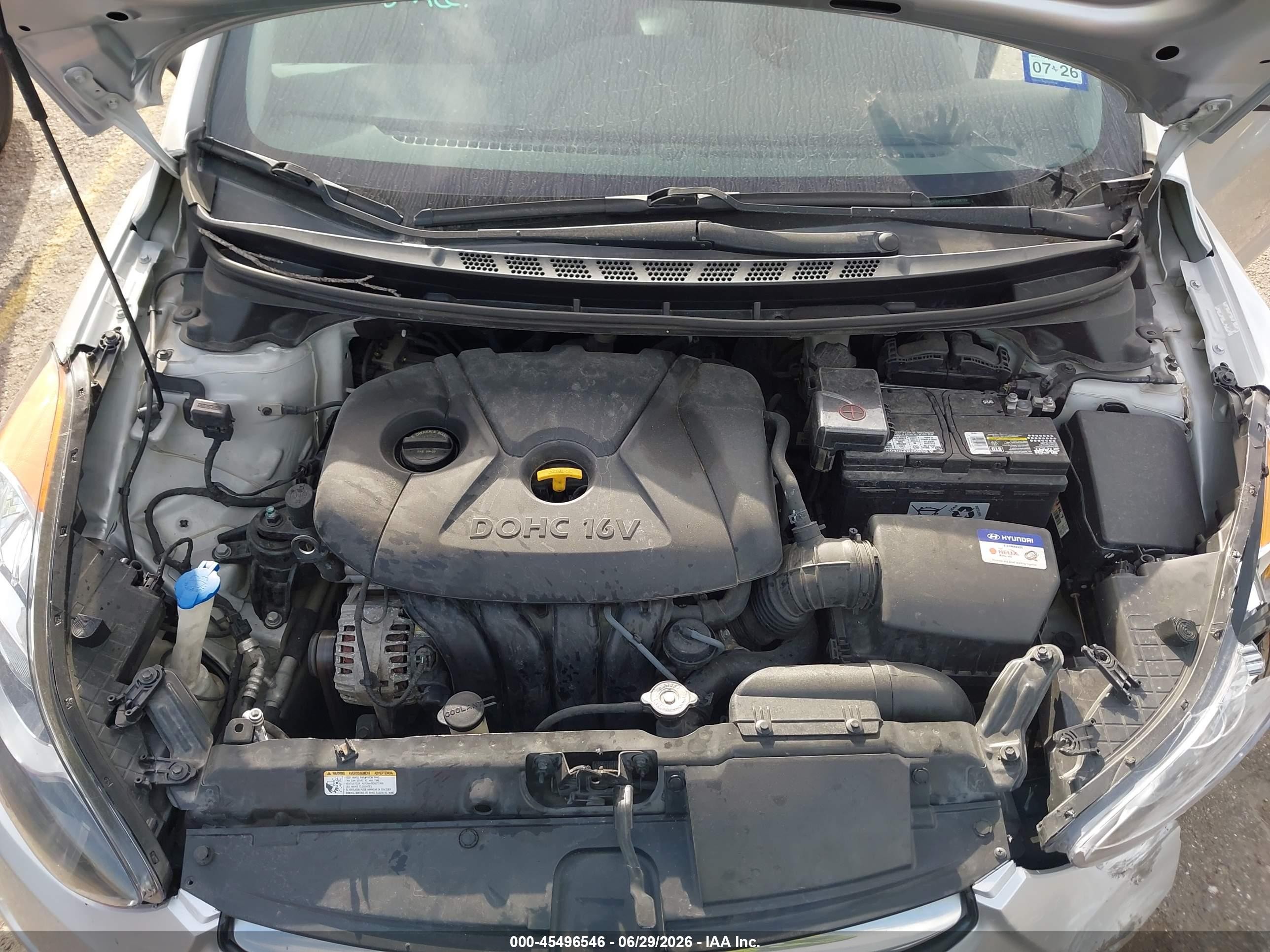 2013 Hyundai Elantra Limited Silver vin: KMHDH4AE1DU556789