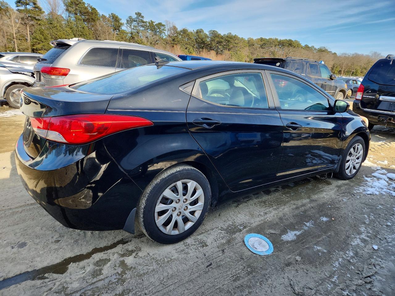 2013 Hyundai Elantra Gls Black vin: KMHDH4AE1DU567663