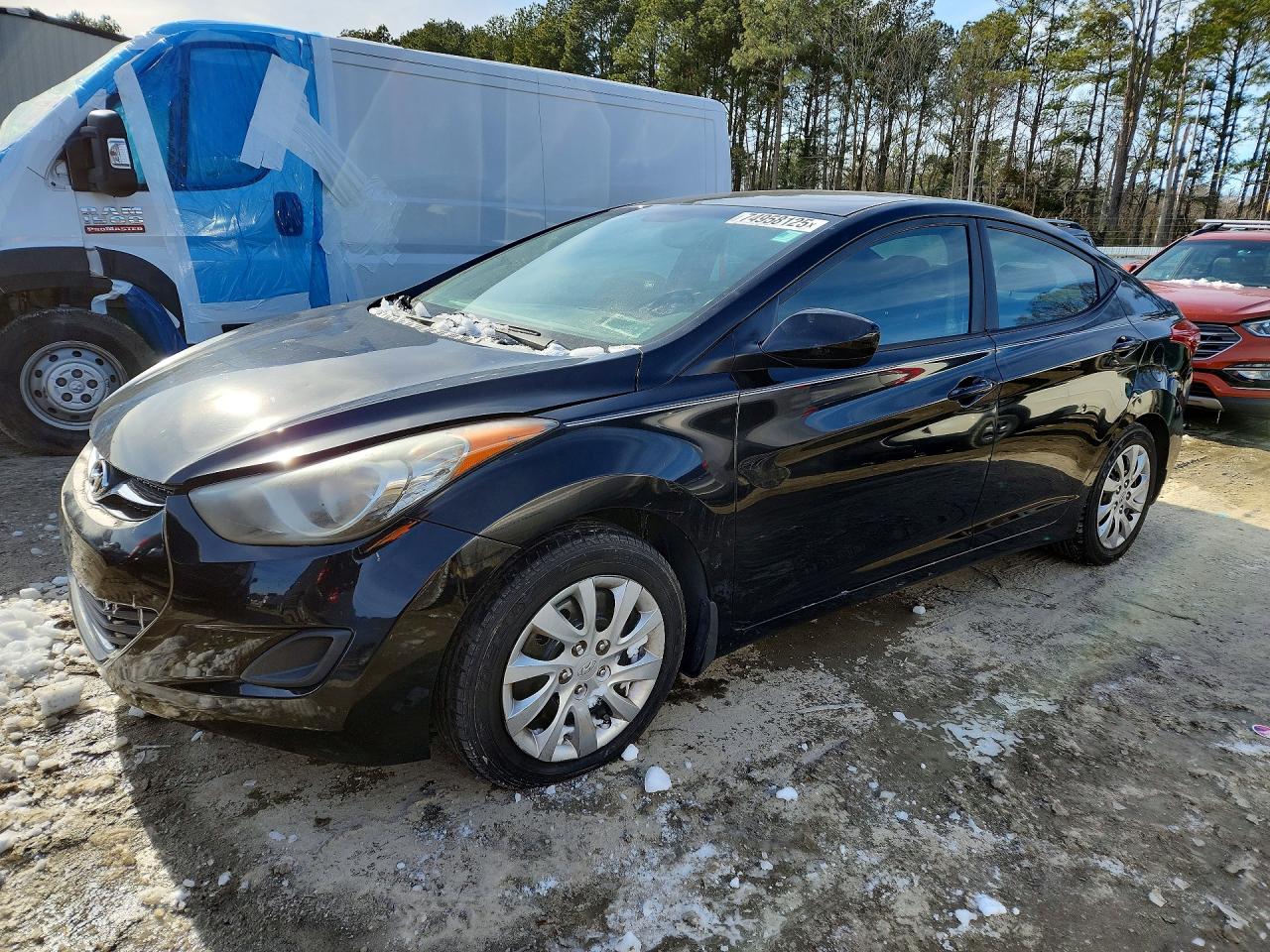 2013 Hyundai Elantra Gls Black vin: KMHDH4AE1DU567663
