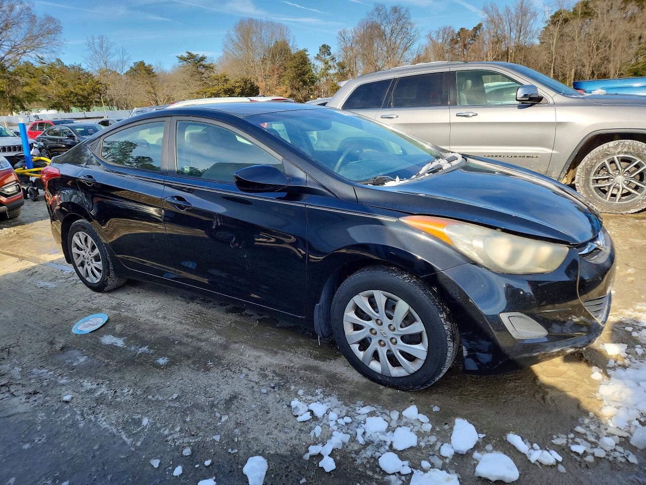 2013 Hyundai Elantra Gls Black vin: KMHDH4AE1DU567663