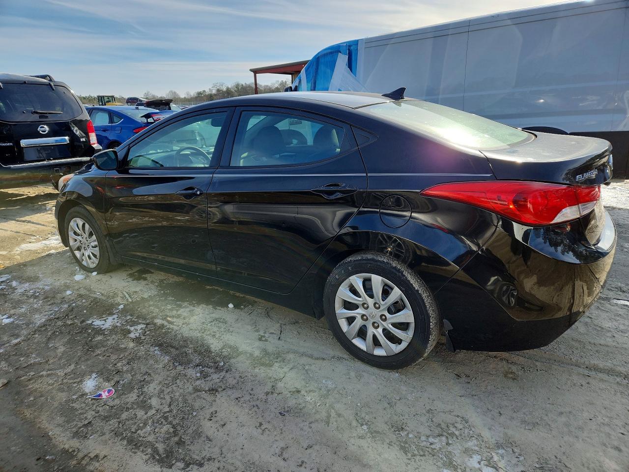 2013 Hyundai Elantra Gls Black vin: KMHDH4AE1DU567663