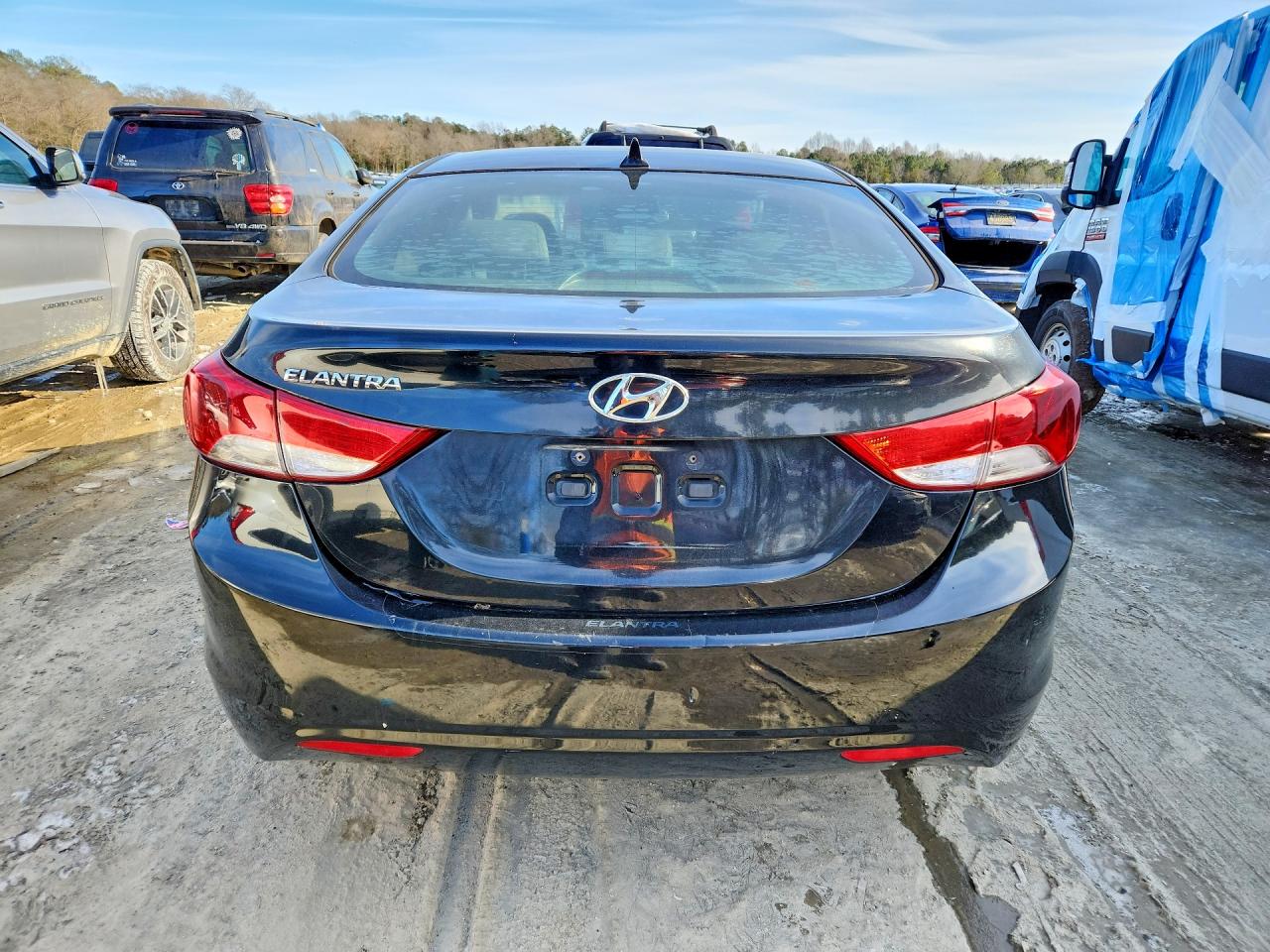 2013 Hyundai Elantra Gls Black vin: KMHDH4AE1DU567663
