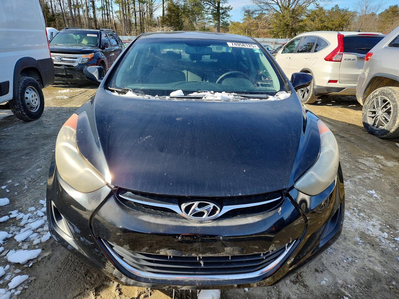 2013 Hyundai Elantra Gls Black vin: KMHDH4AE1DU567663