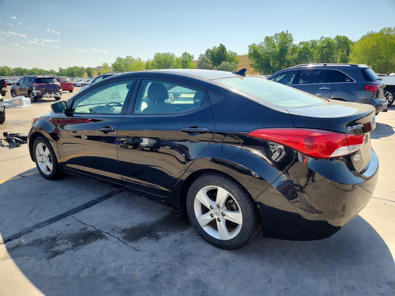 2013 Hyundai Elantra Gls Black vin: KMHDH4AE1DU582809