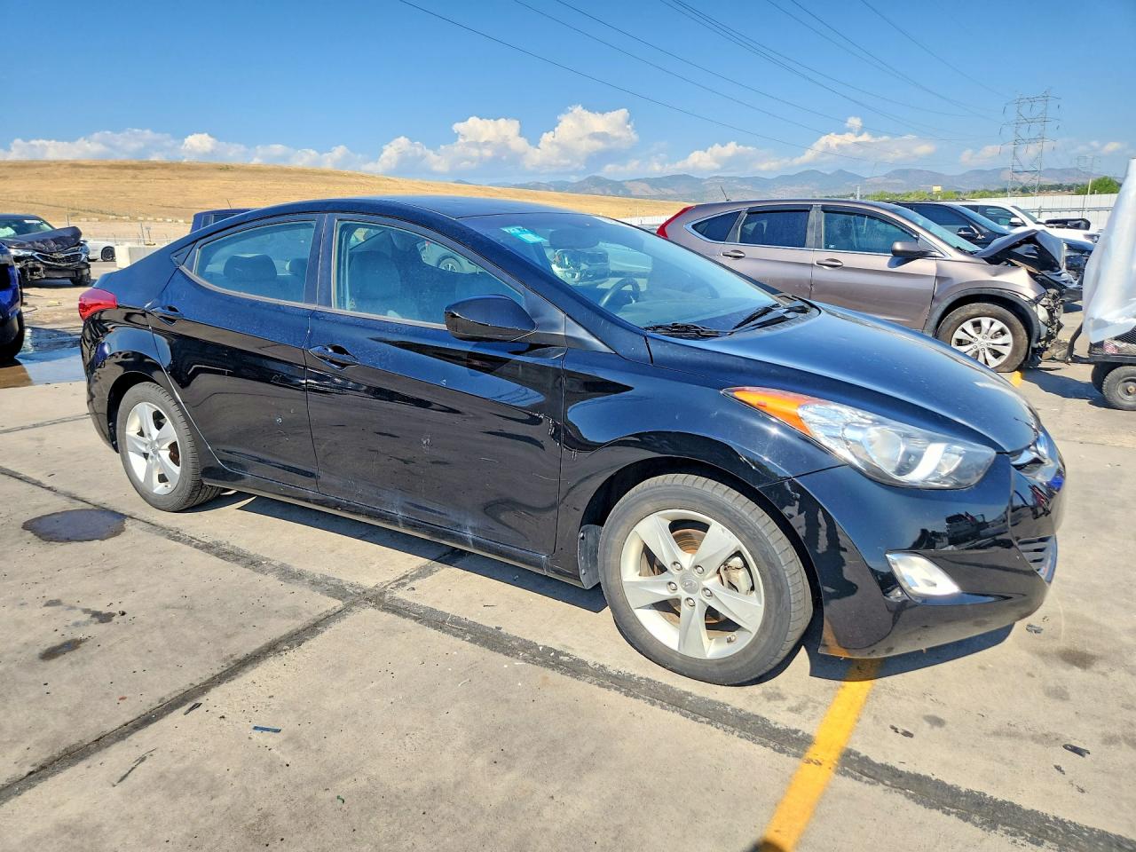 2013 Hyundai Elantra Gls Black vin: KMHDH4AE1DU582809