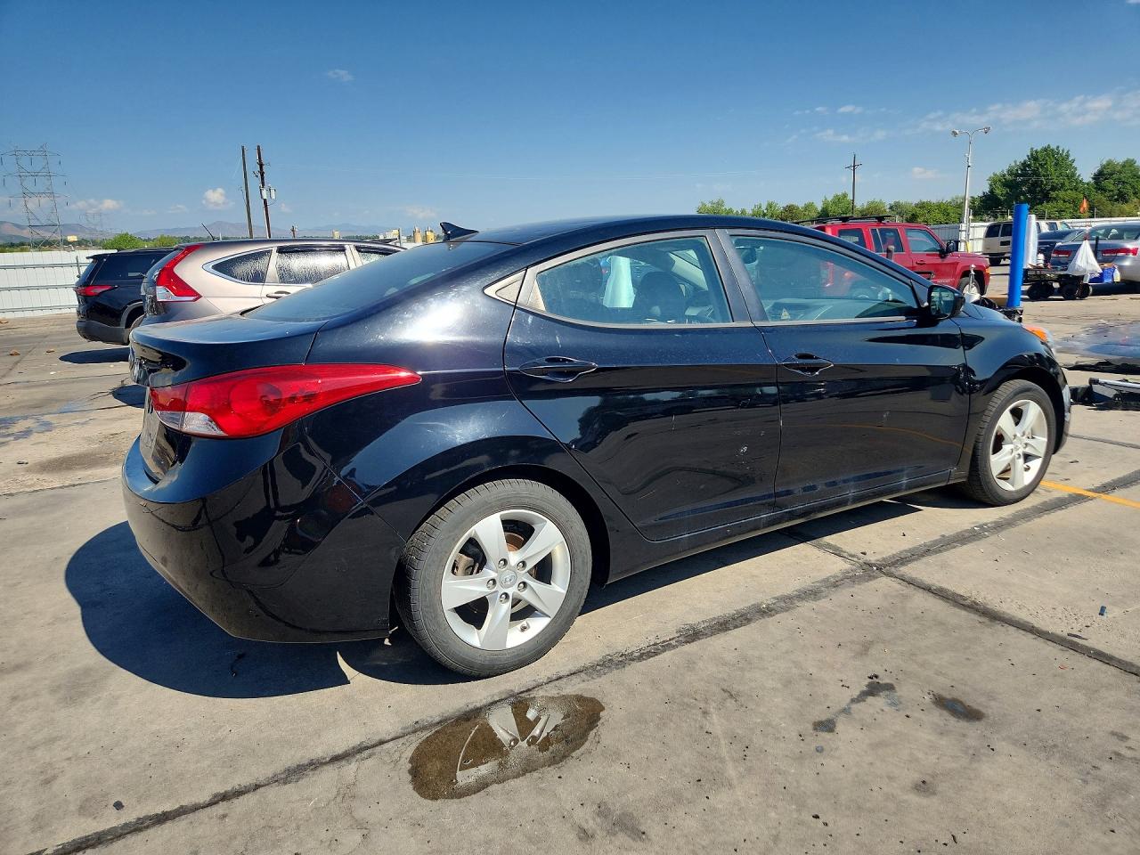 2013 Hyundai Elantra Gls Black vin: KMHDH4AE1DU582809