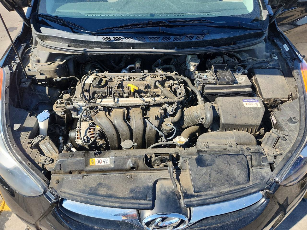 2013 Hyundai Elantra Gls Black vin: KMHDH4AE1DU582809