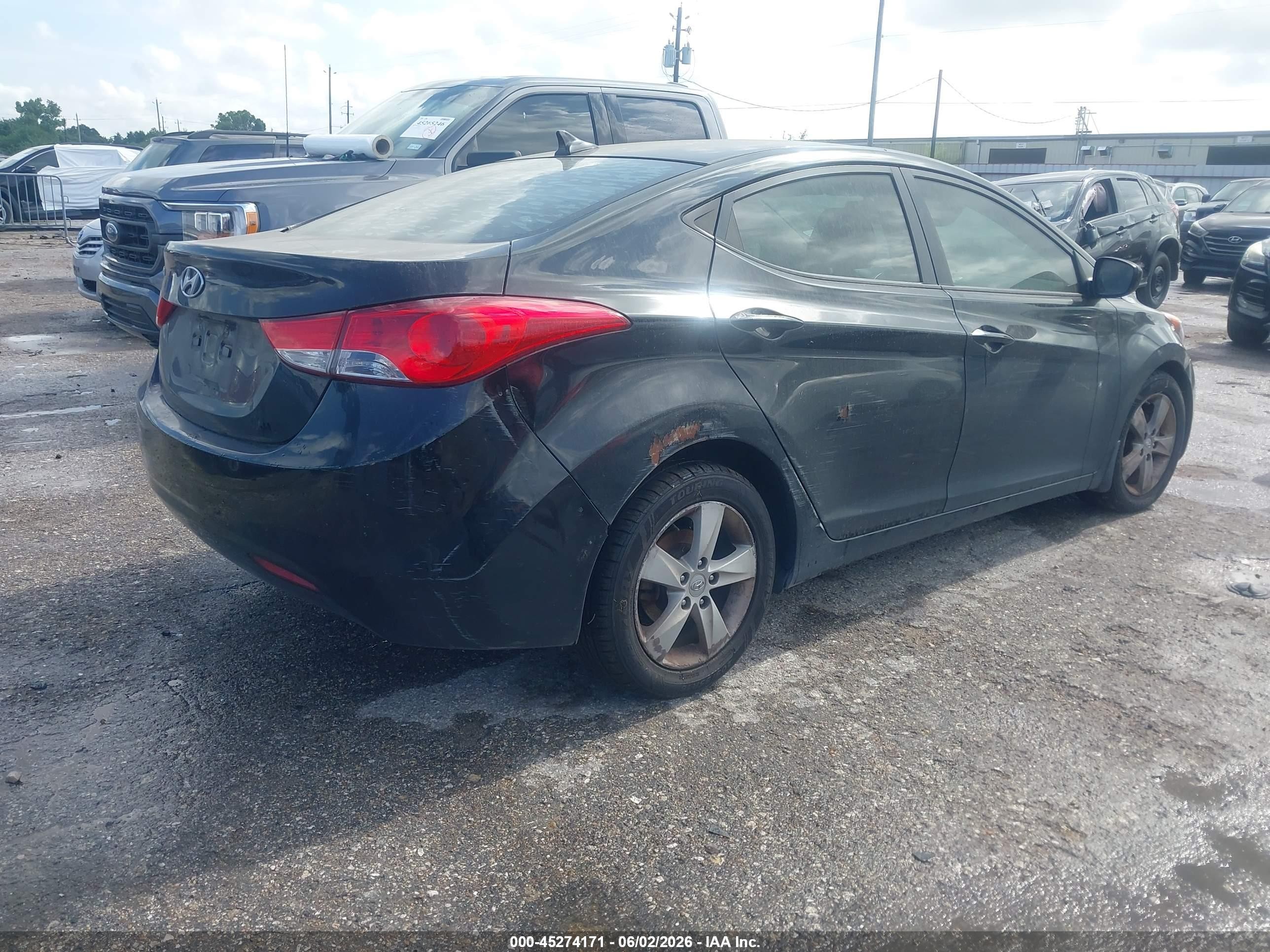 2013 Hyundai Elantra Gls Black vin: KMHDH4AE1DU595141